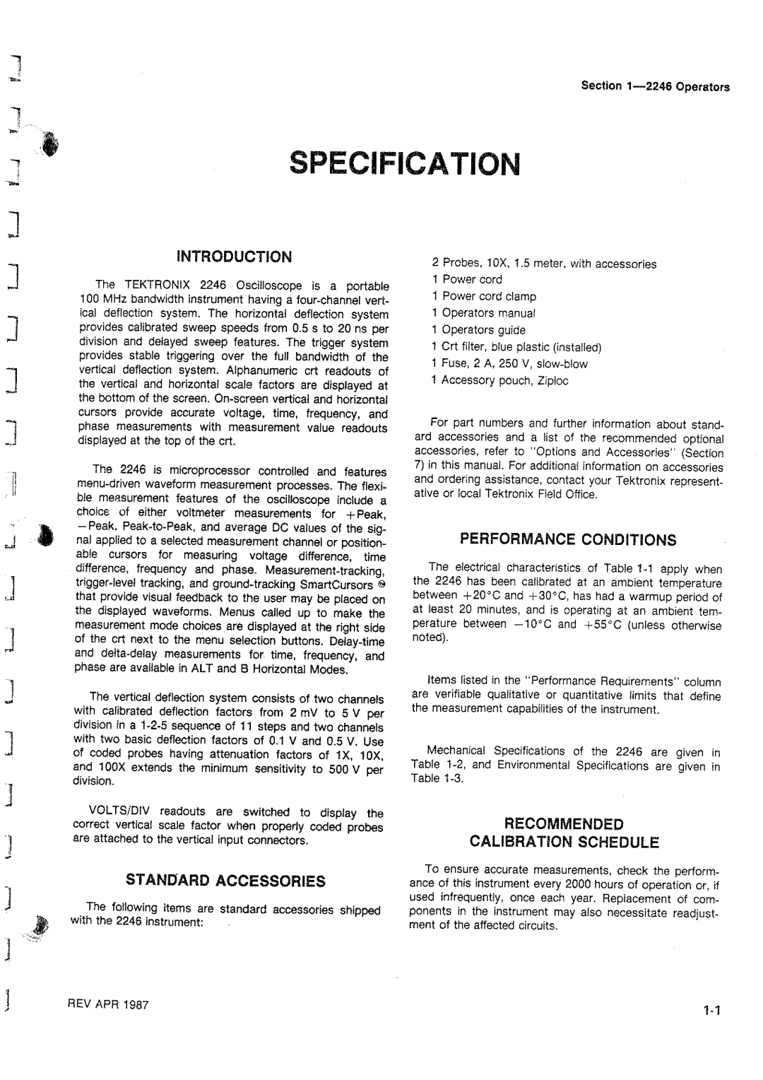 Tektronix 2246 manual 