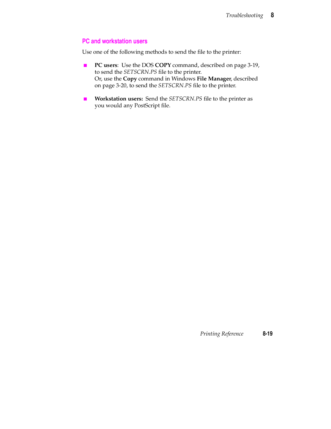 Tektronix 240 user manual PC and workstation users 