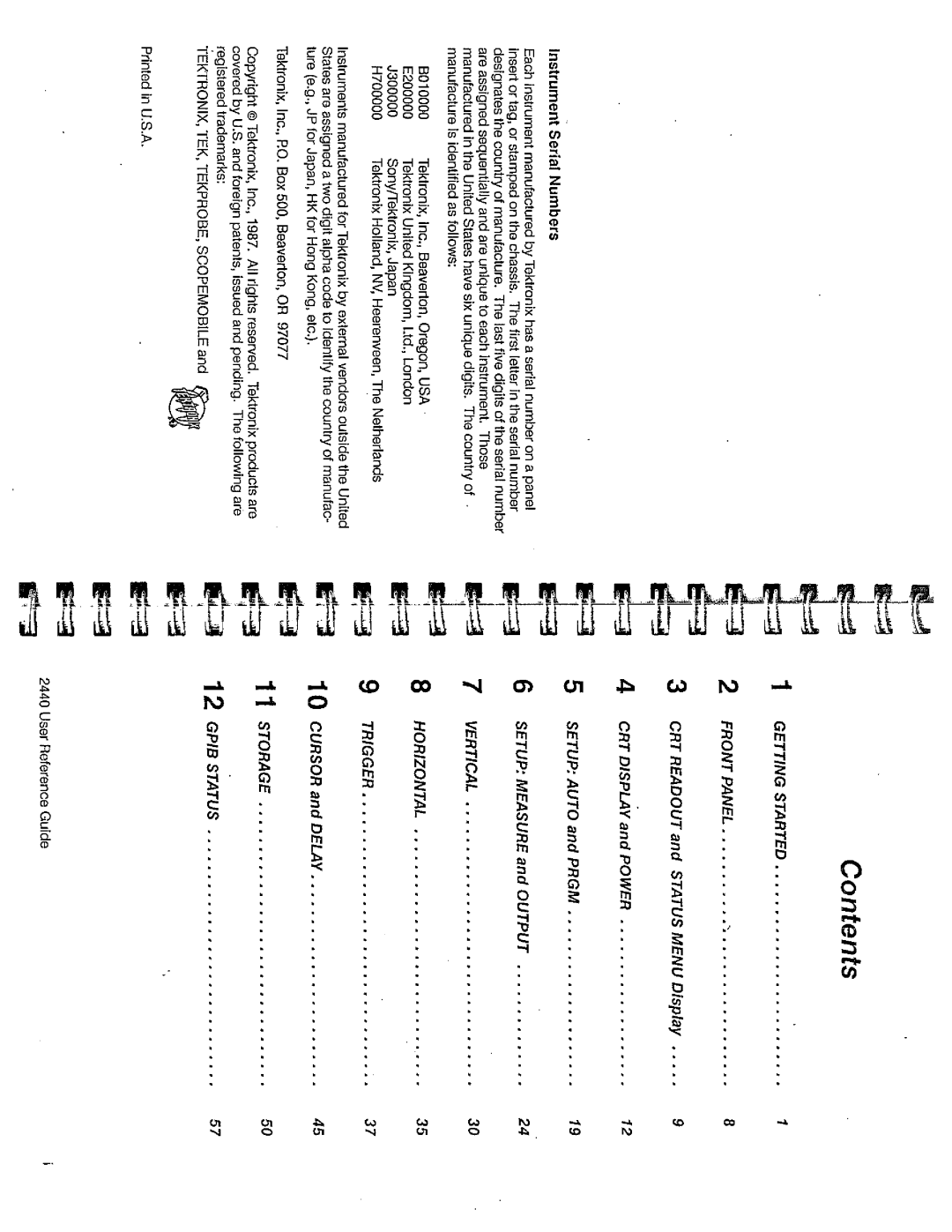 Tektronix 2440 manual 