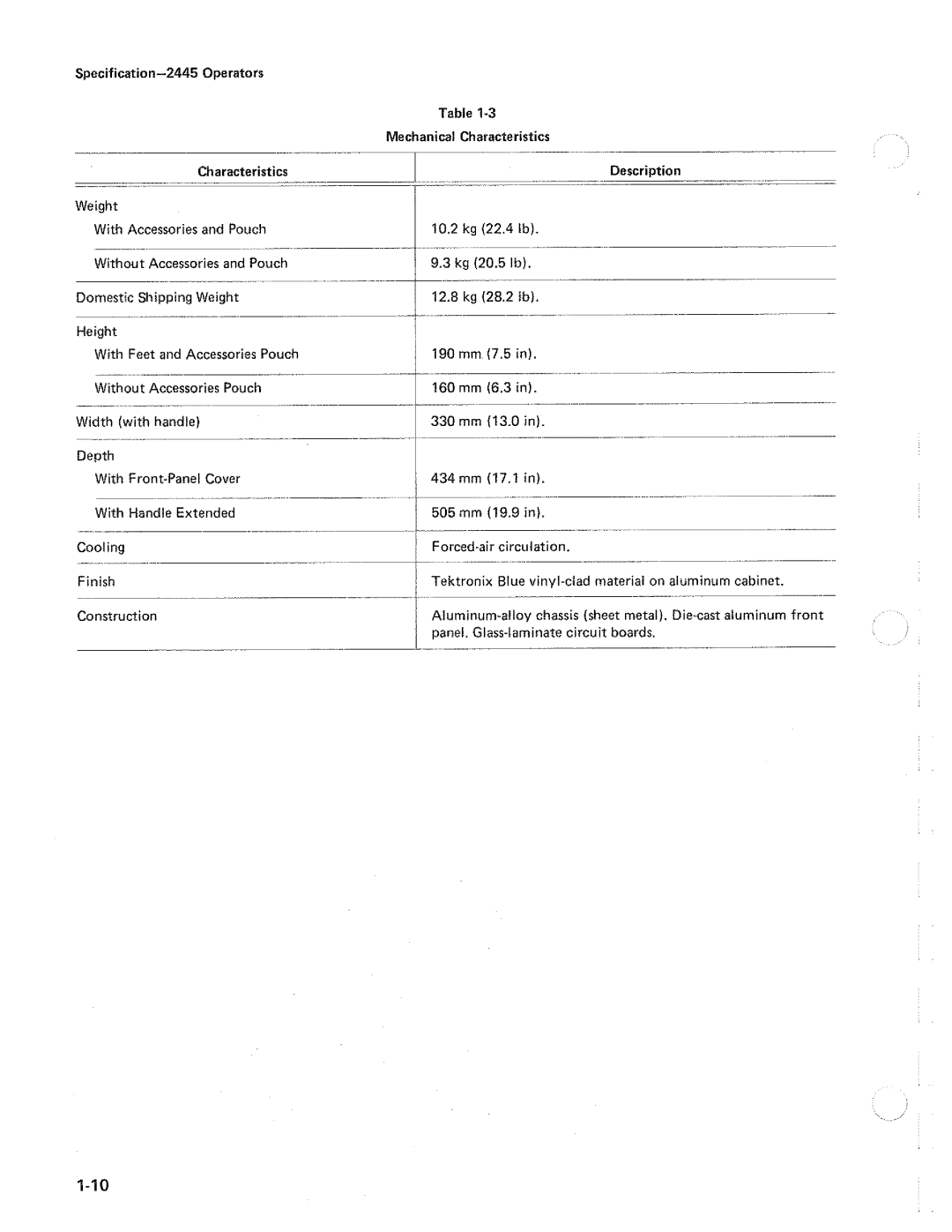 Tektronix 2445 manual 