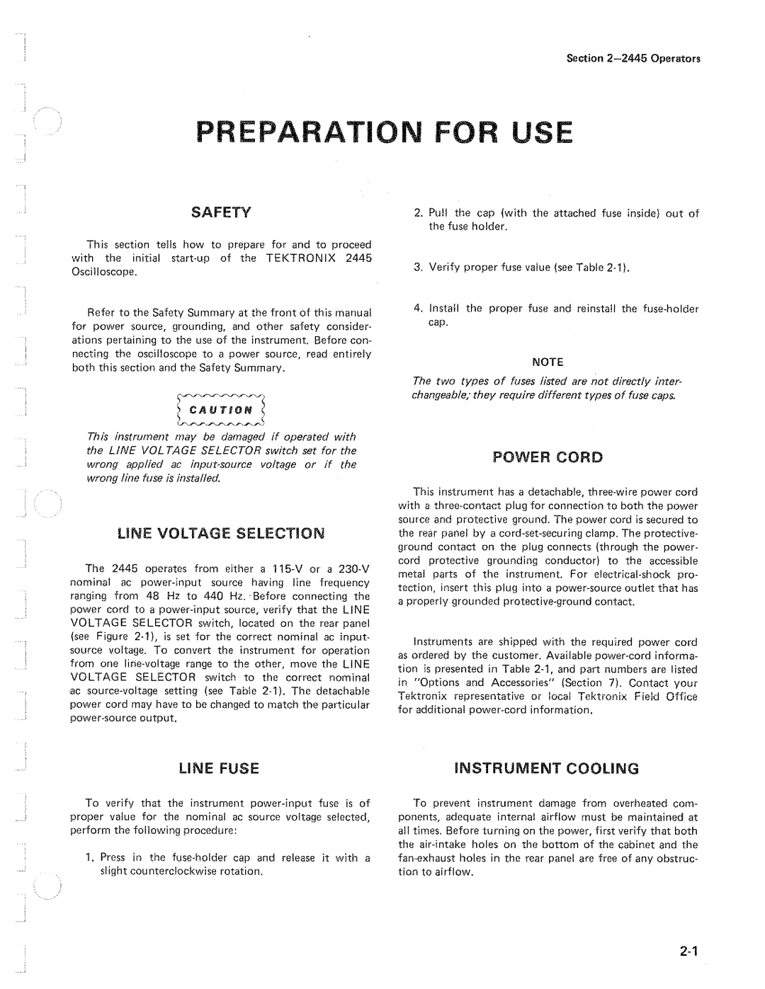 Tektronix 2445 manual 