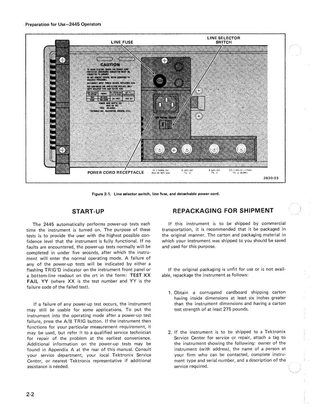 Tektronix 2445 manual 