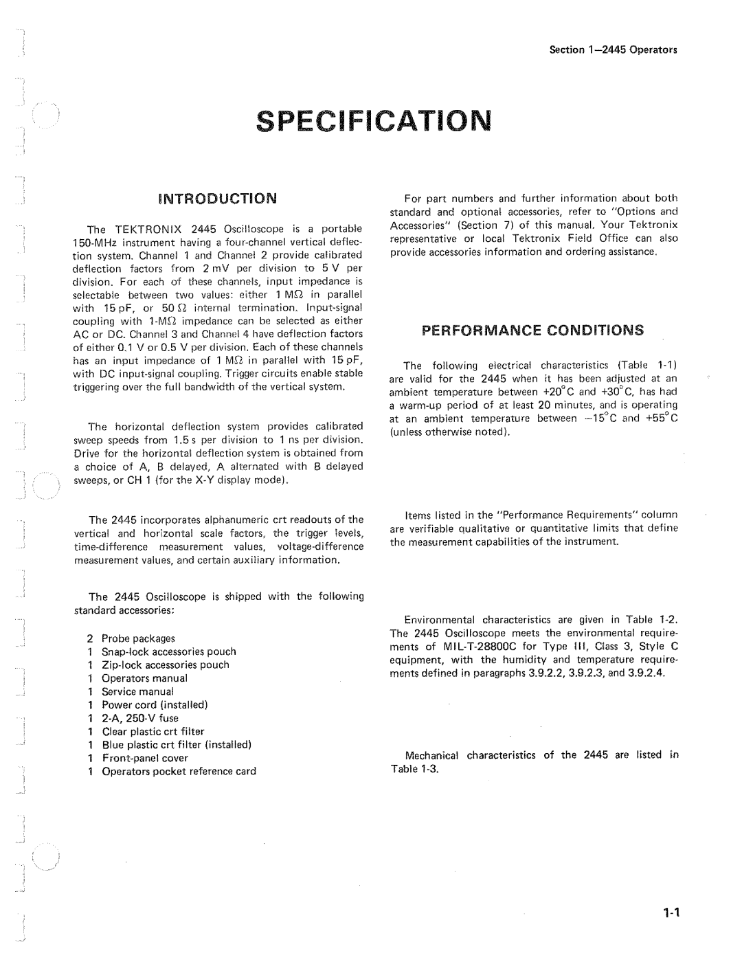 Tektronix 2445 manual 