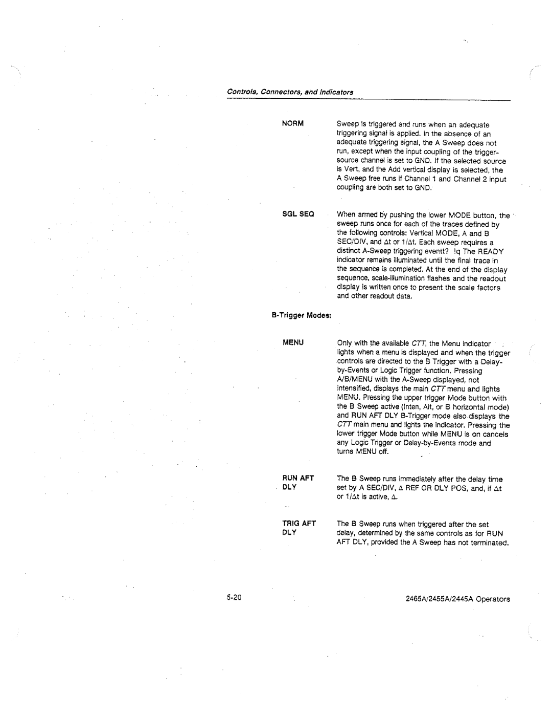 Tektronix 2455A, 2445A, 2465A manual 