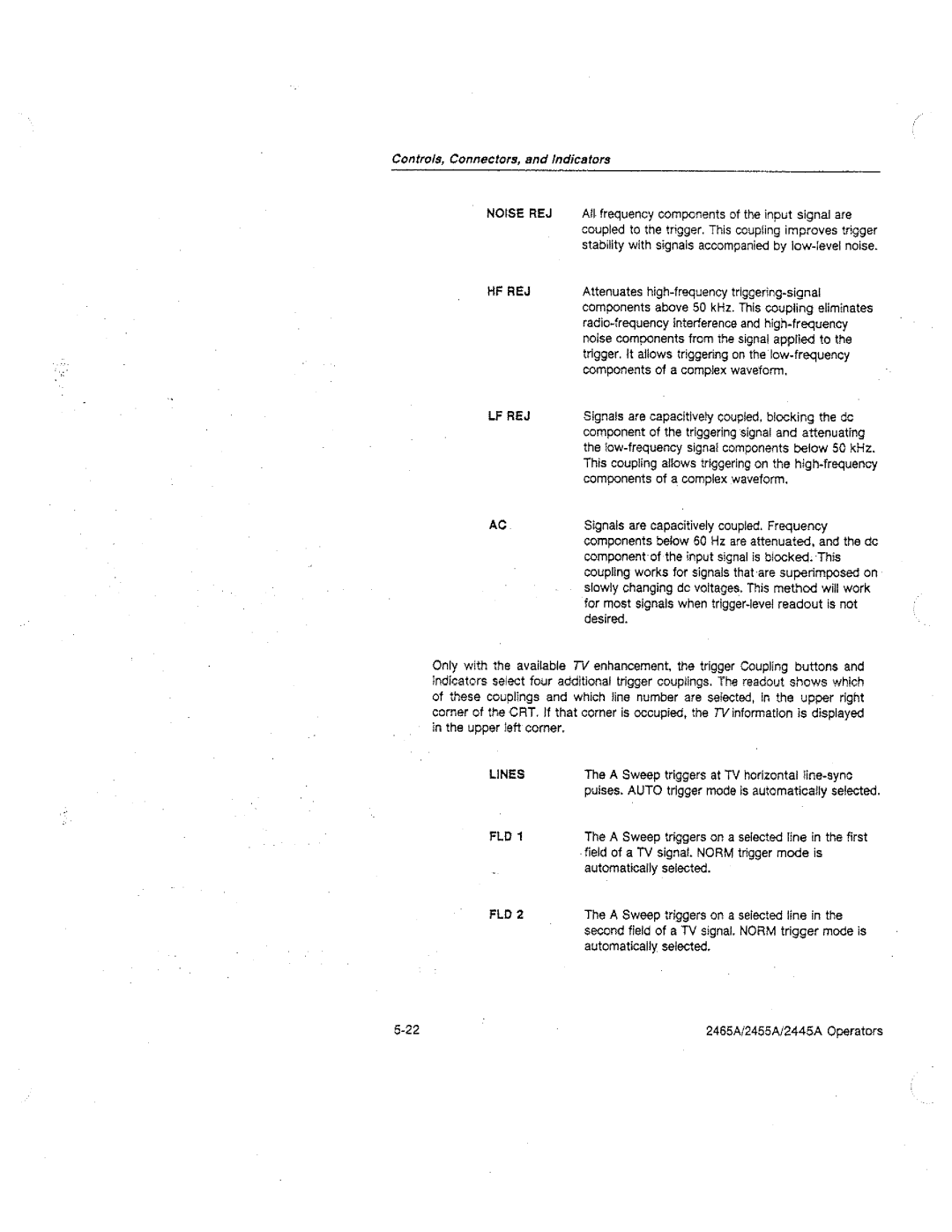 Tektronix 2465A, 2455A, 2445A manual 