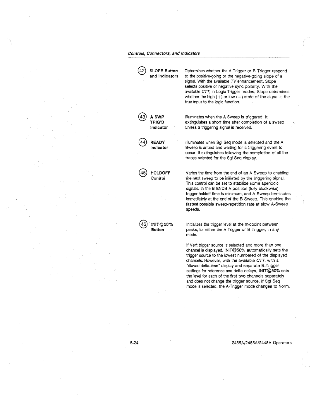 Tektronix 2445A, 2455A, 2465A manual 