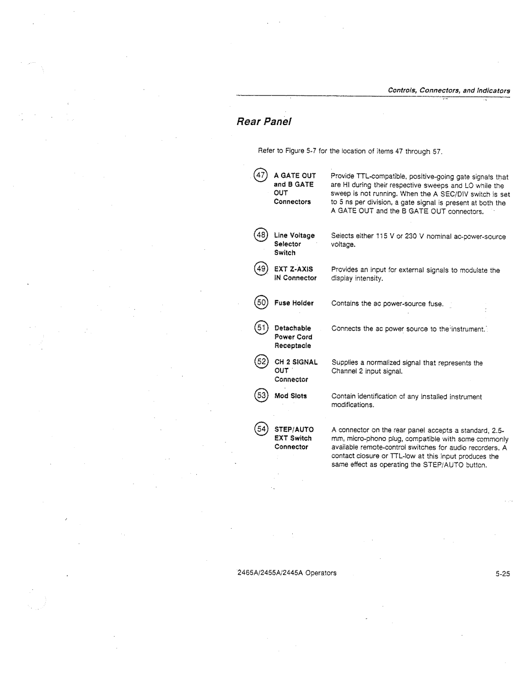 Tektronix 2465A, 2455A, 2445A manual 