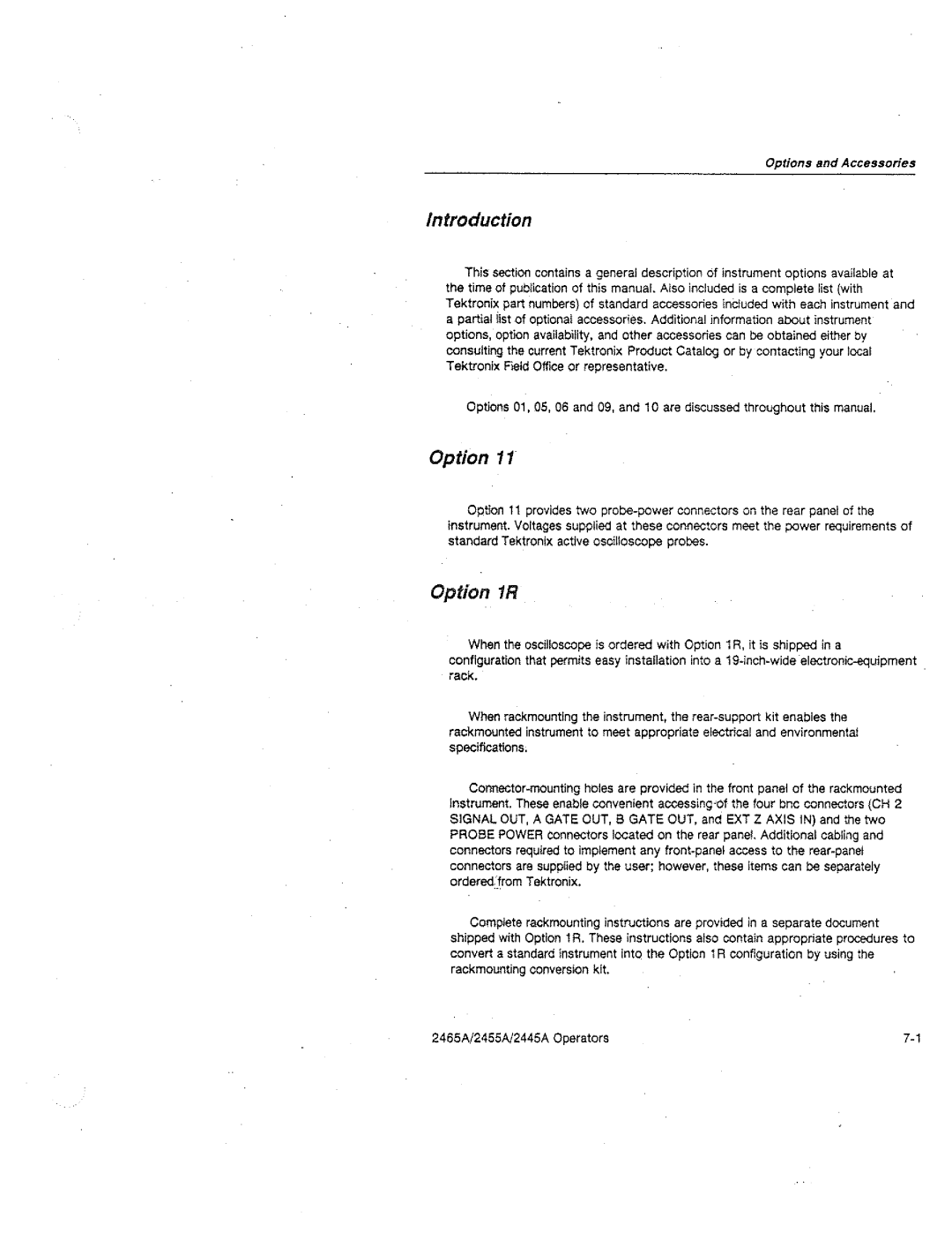 Tektronix 2445A, 2455A, 2465A manual 