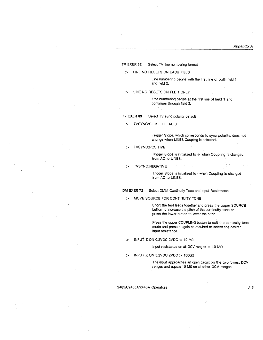 Tektronix 2445A, 2455A, 2465A manual 