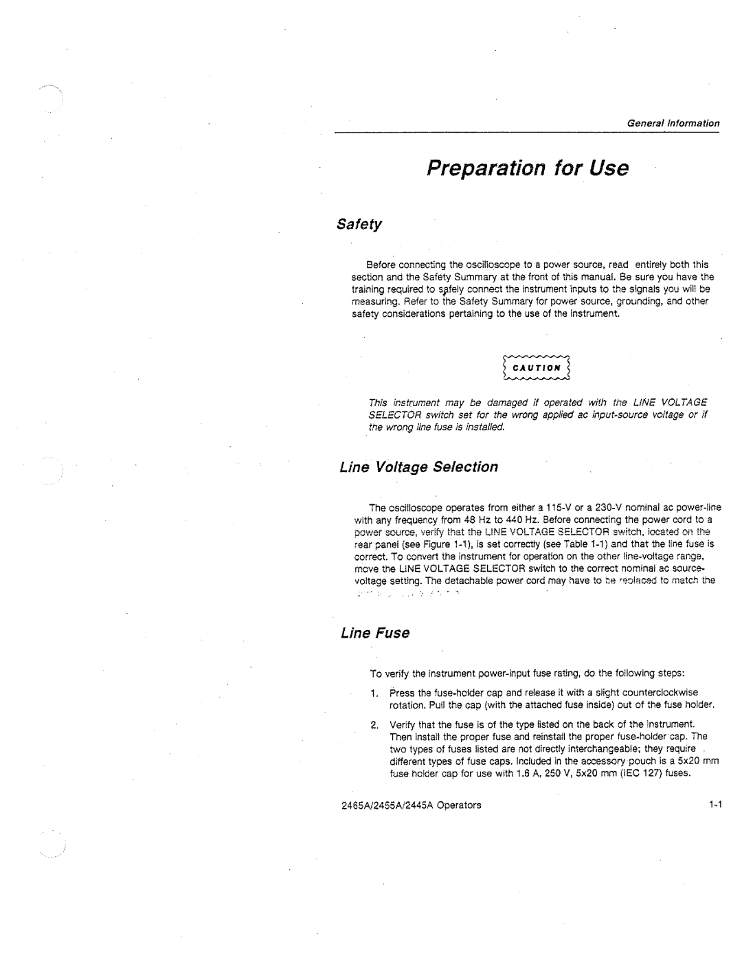 Tektronix 2445A, 2455A, 2465A manual 