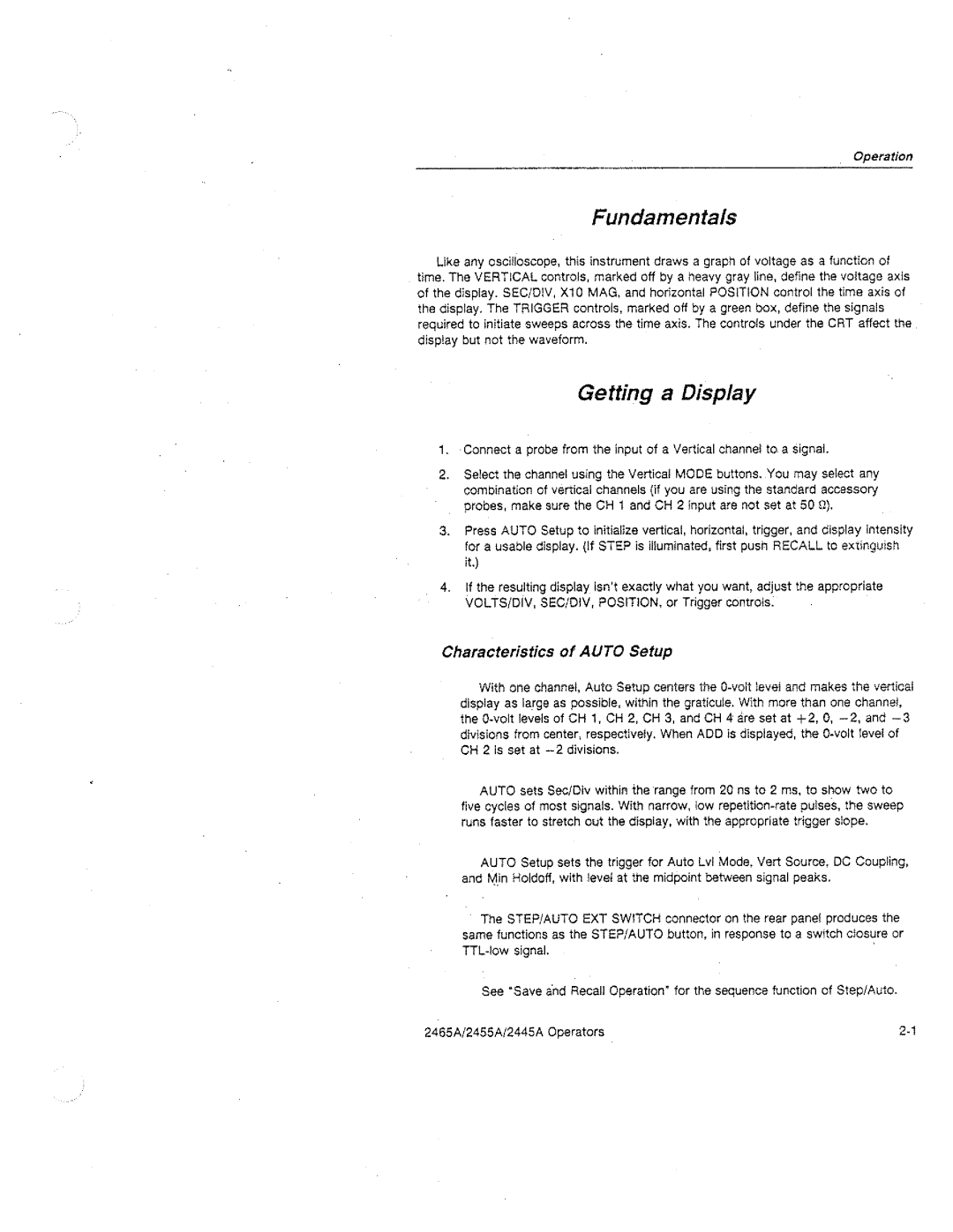 Tektronix 2455A, 2445A, 2465A manual 