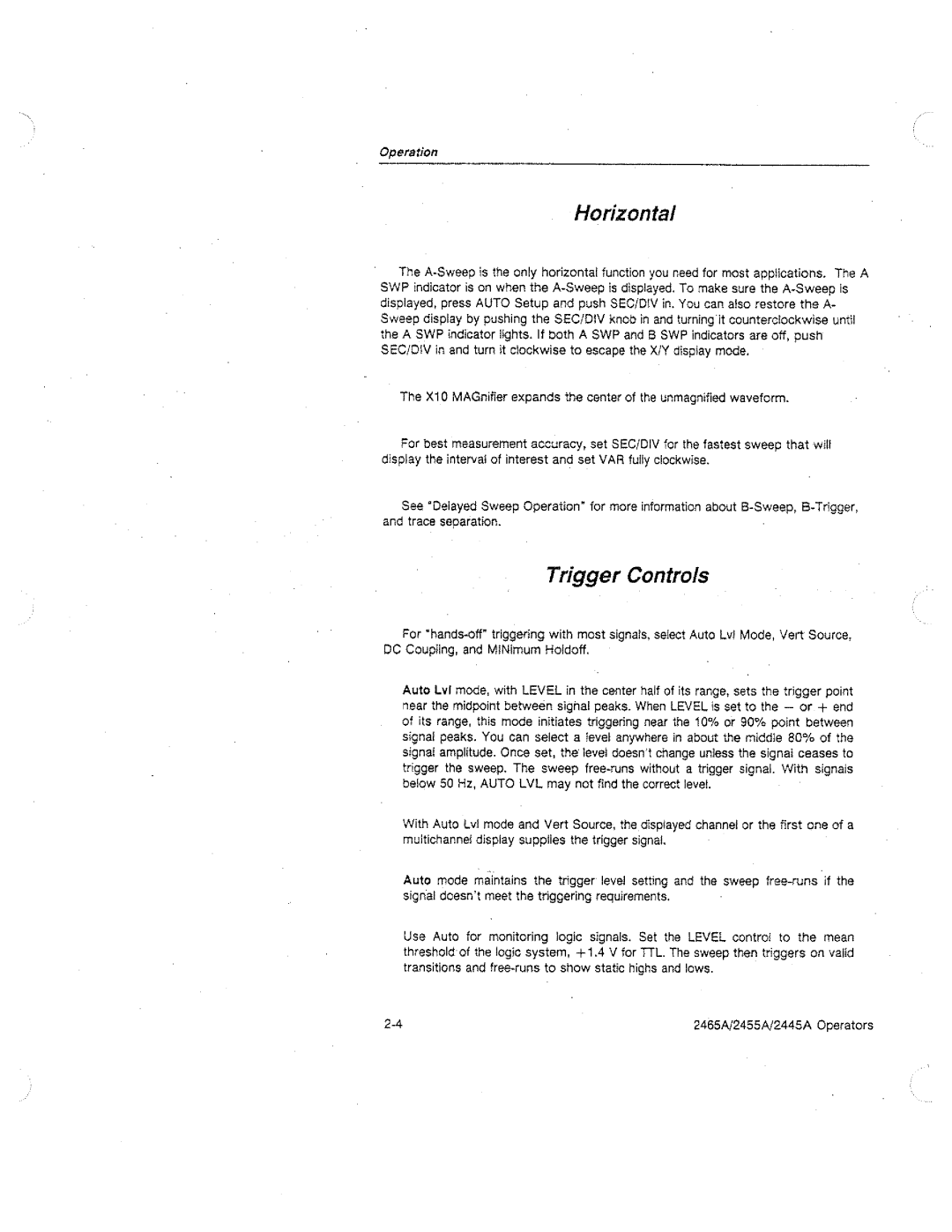 Tektronix 2455A, 2445A, 2465A manual 