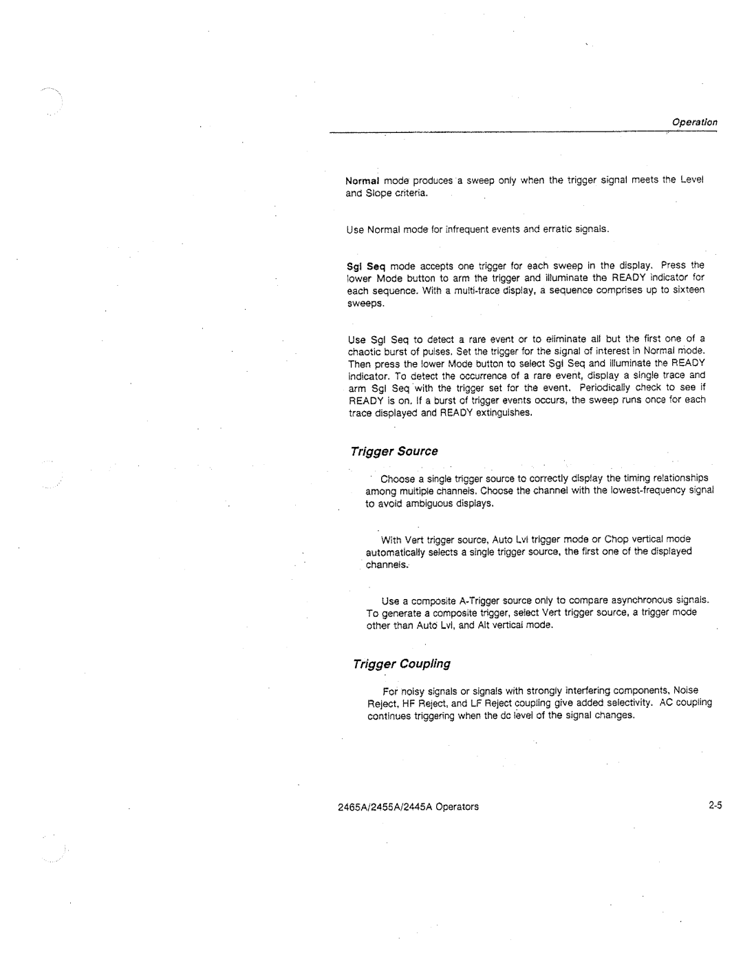 Tektronix 2445A, 2455A, 2465A manual 