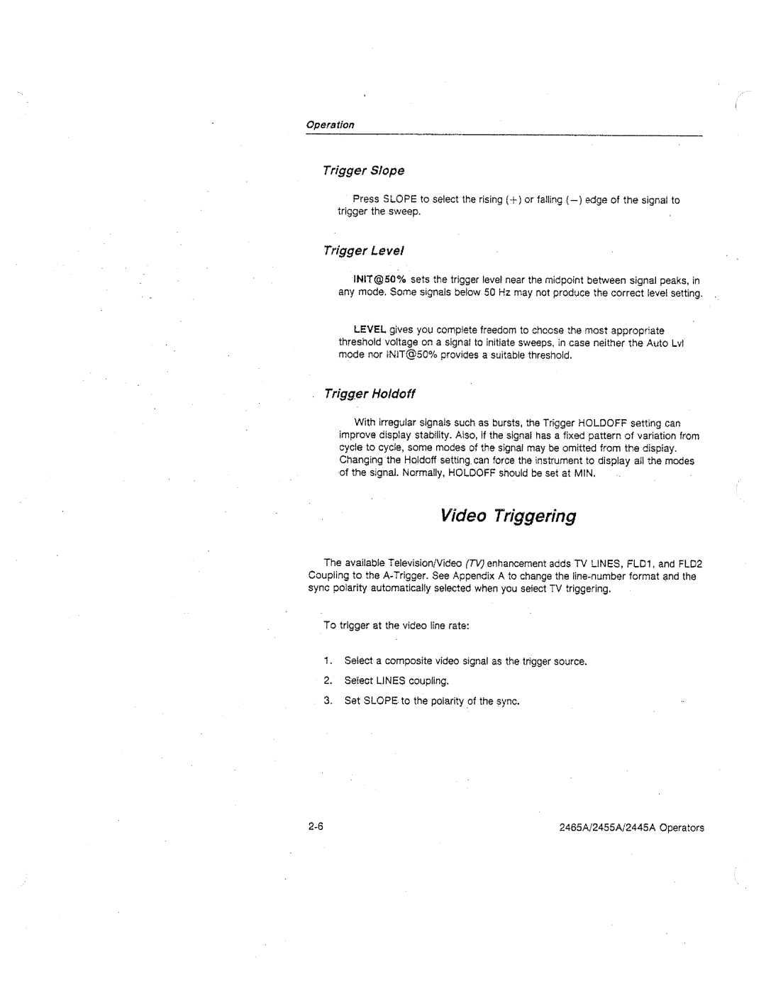 Tektronix 2465A, 2455A, 2445A manual 