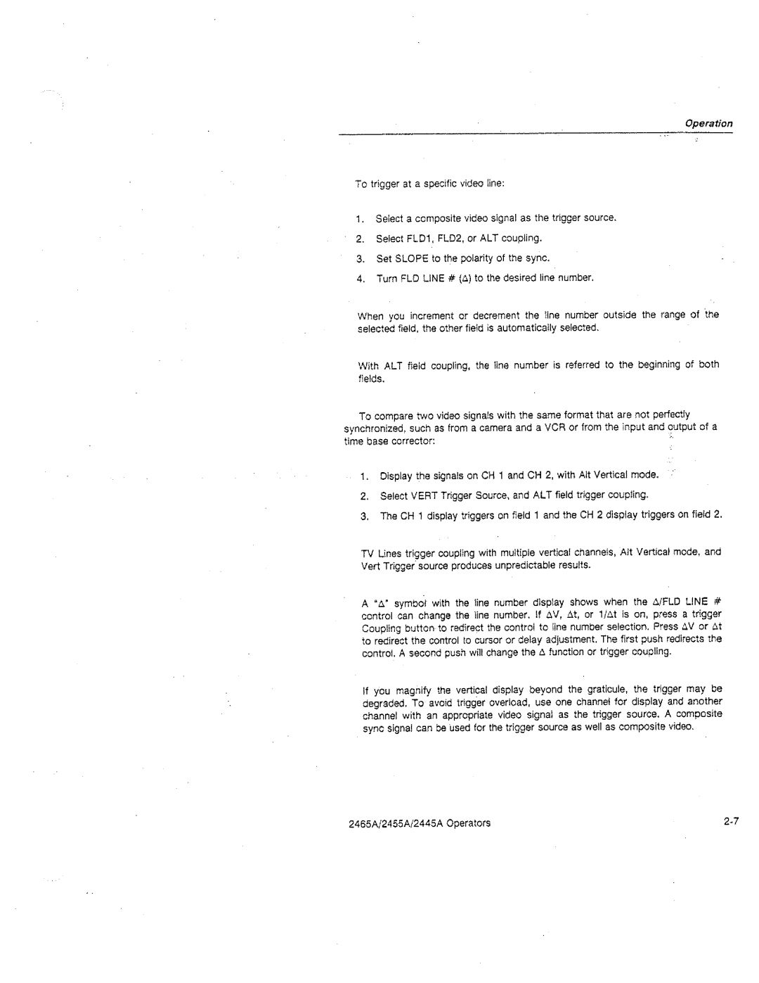 Tektronix 2455A, 2445A, 2465A manual 