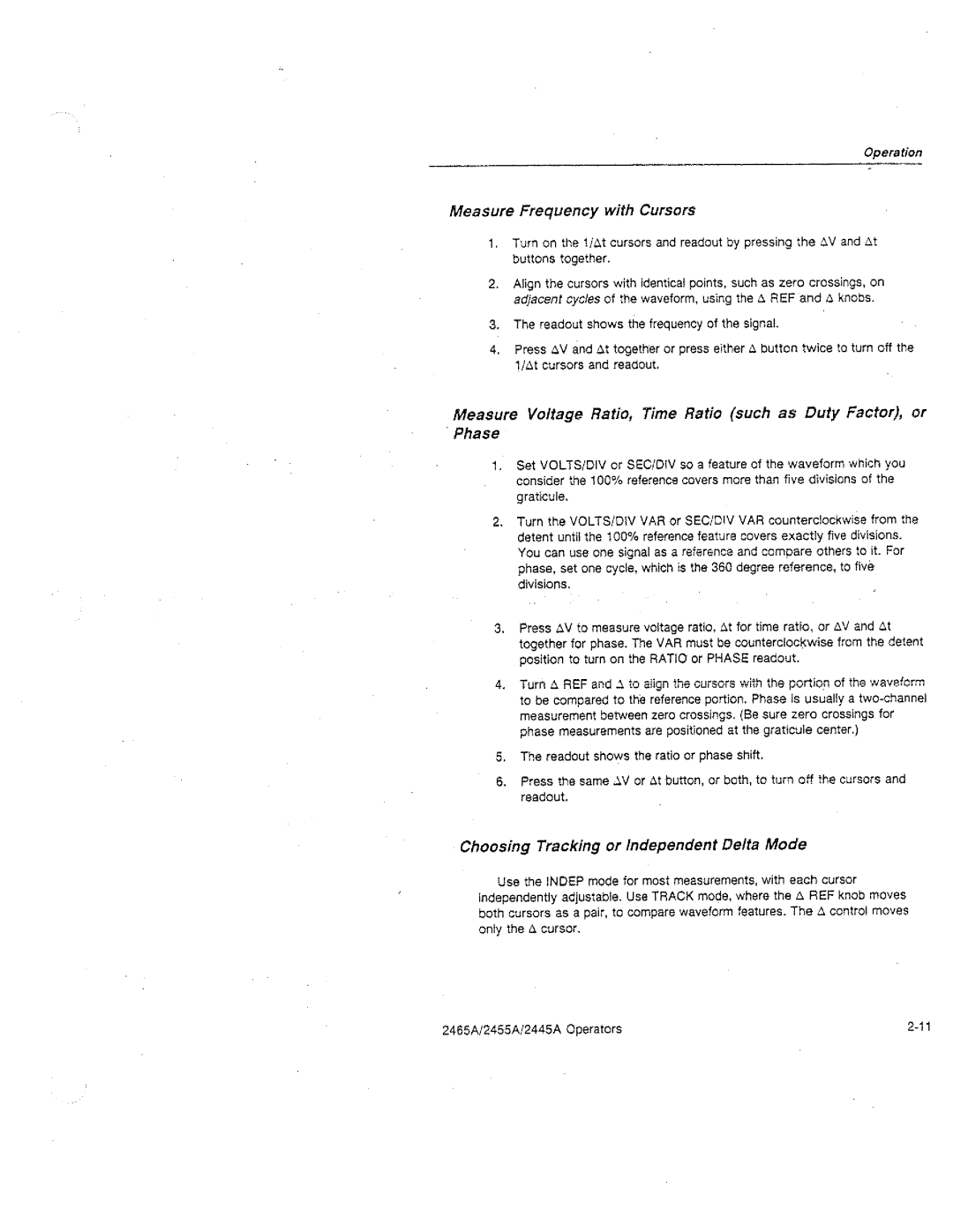 Tektronix 2445A, 2455A, 2465A manual 