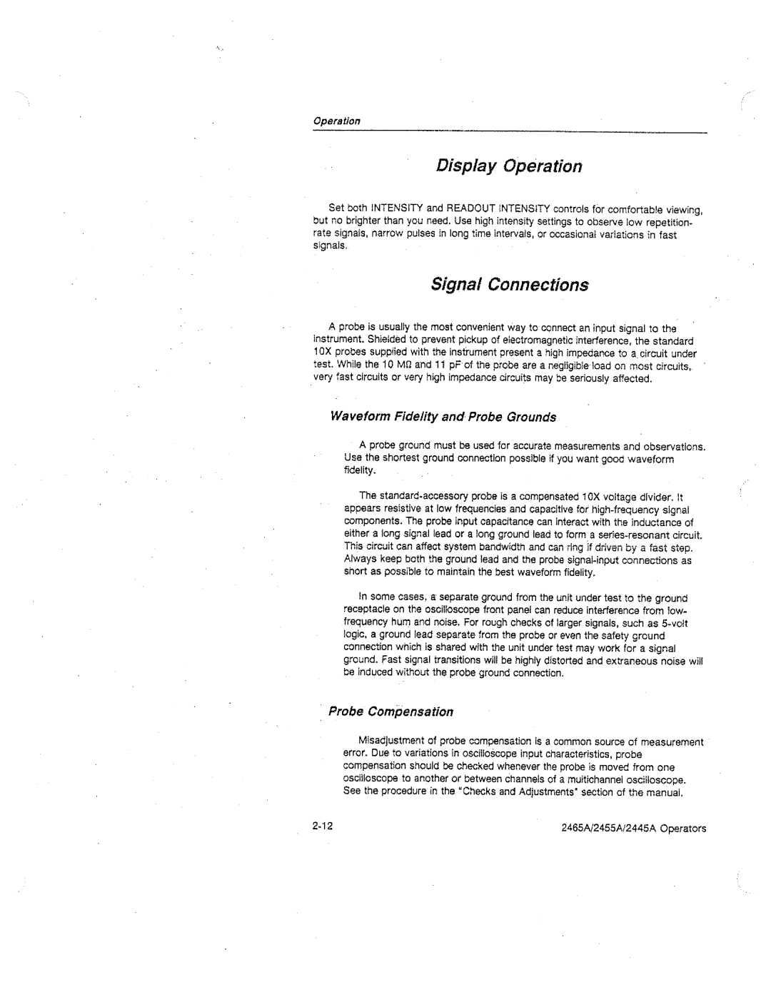 Tektronix 2465A, 2455A, 2445A manual 