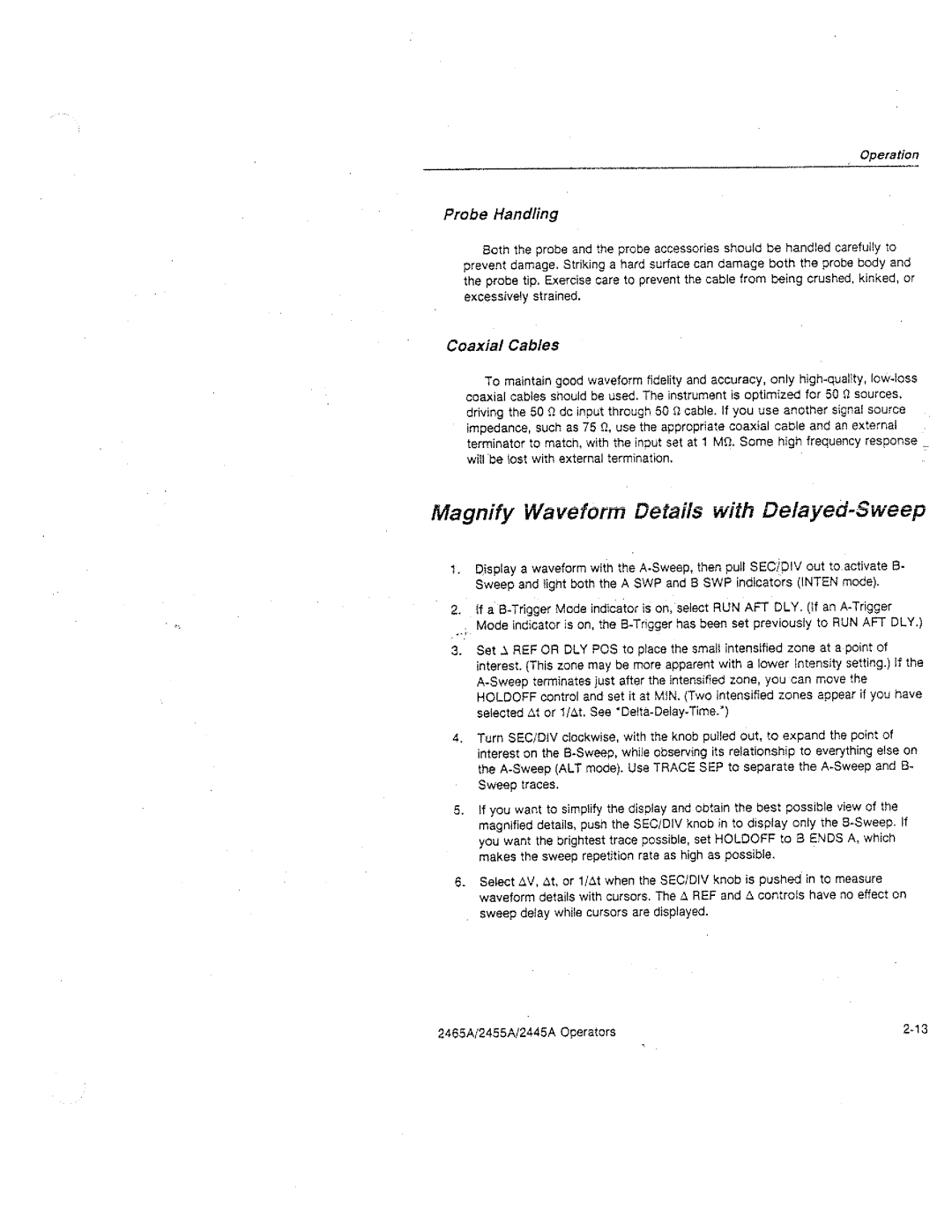 Tektronix 2455A, 2445A, 2465A manual 