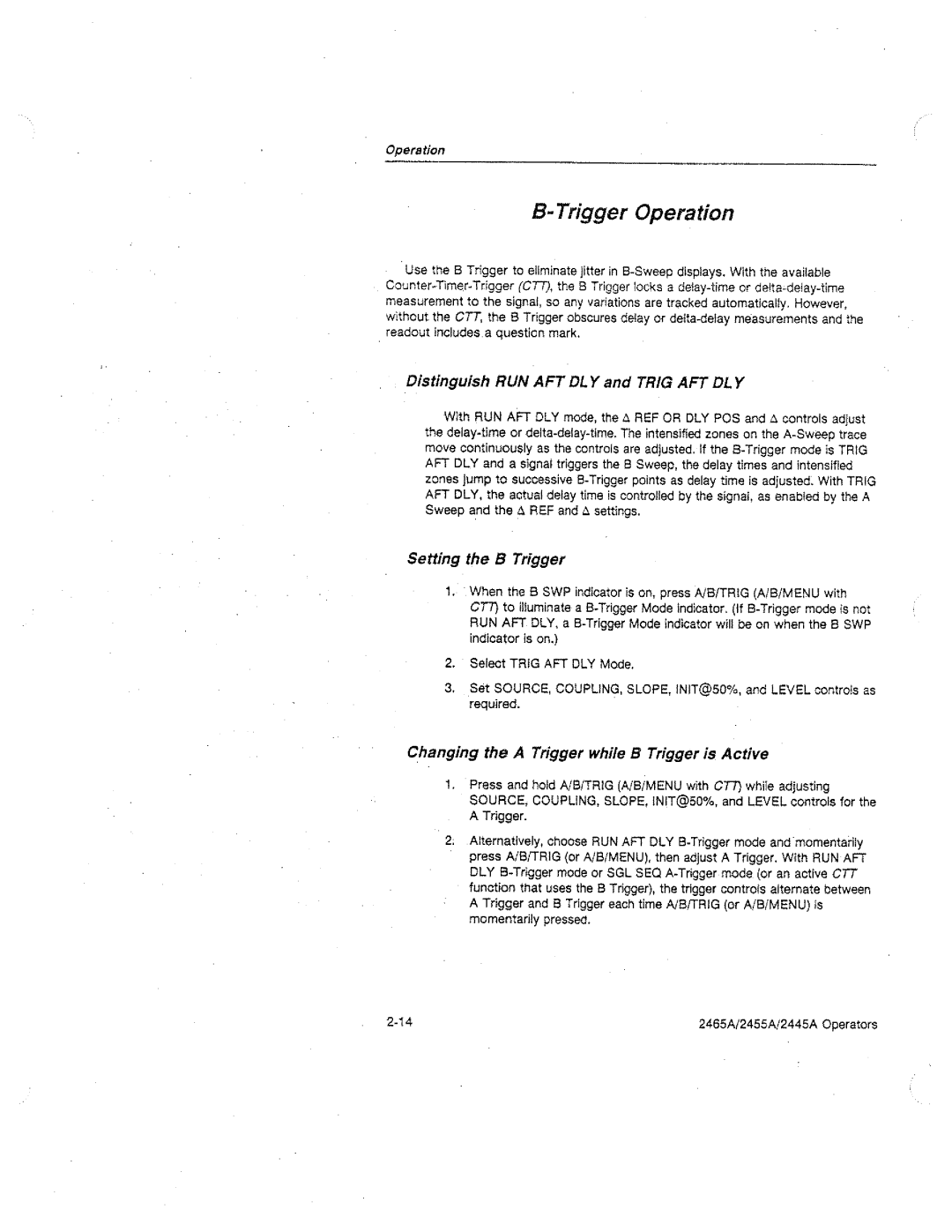 Tektronix 2445A, 2455A, 2465A manual 