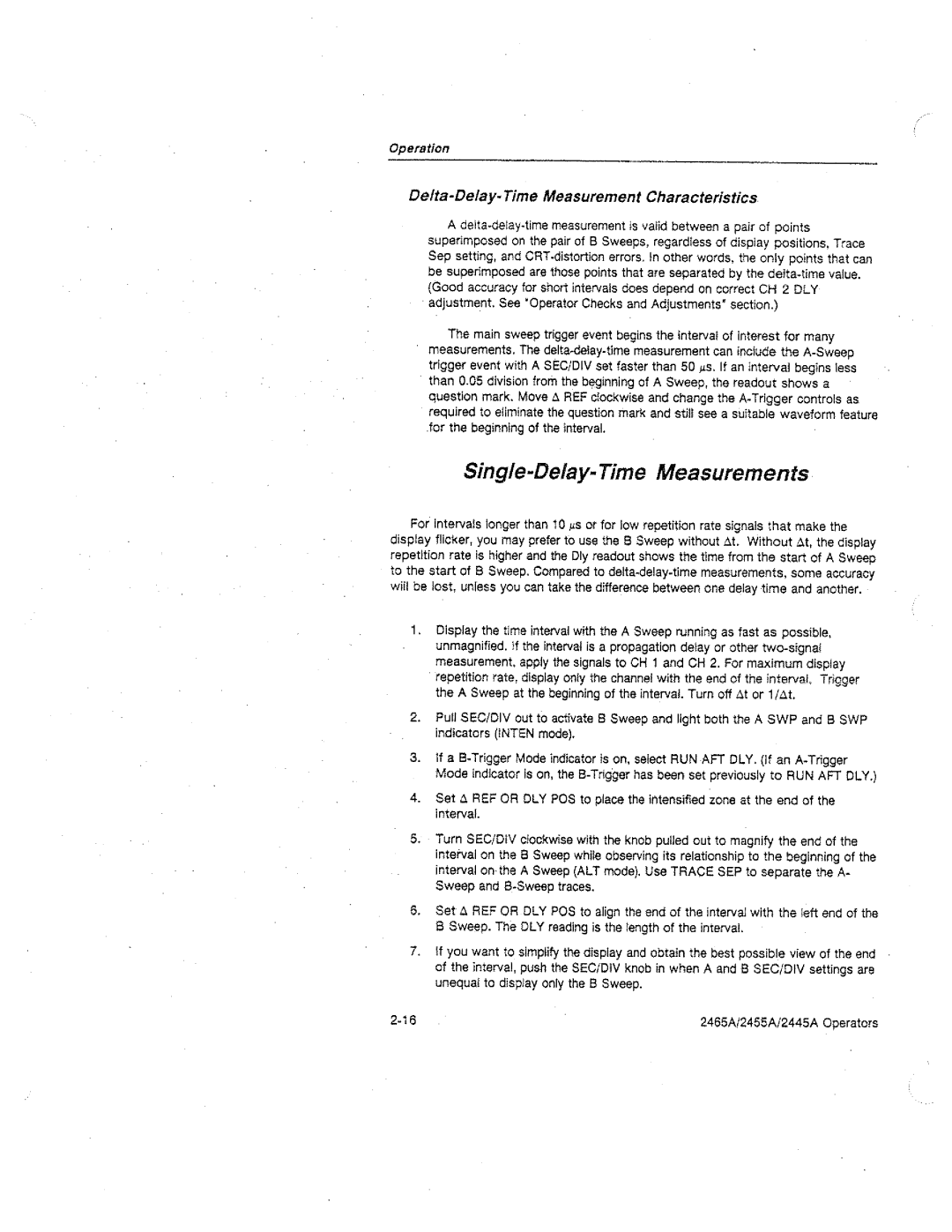 Tektronix 2455A, 2445A, 2465A manual 