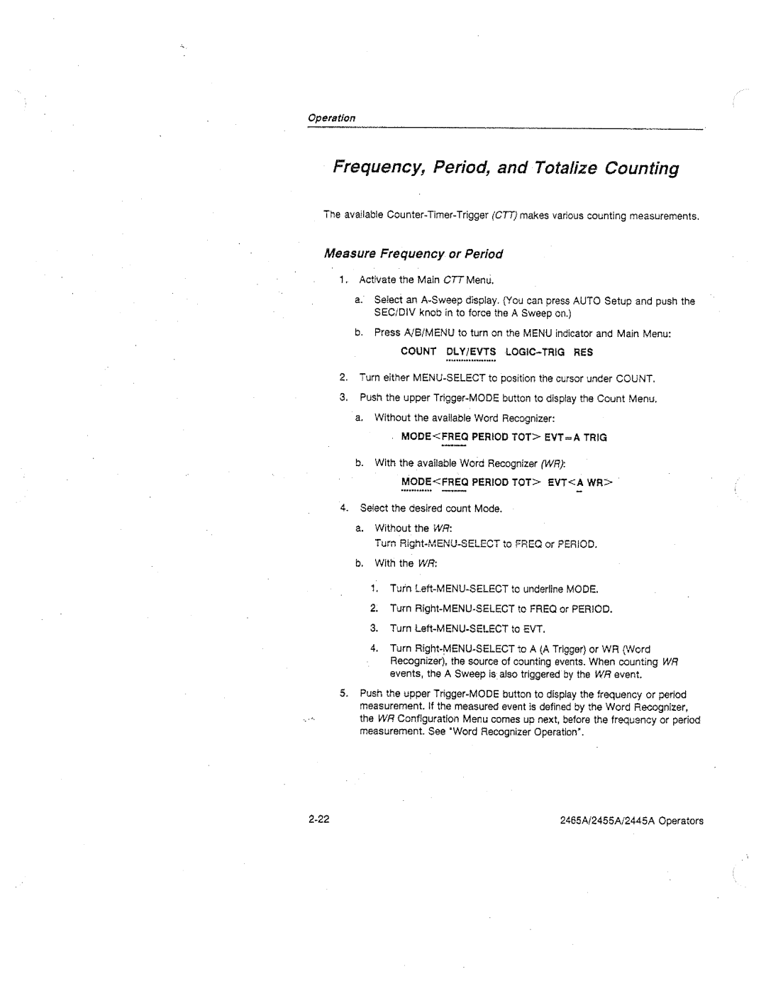 Tektronix 2455A, 2445A, 2465A manual 