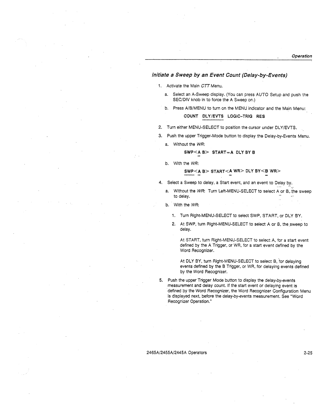 Tektronix 2455A, 2445A, 2465A manual 