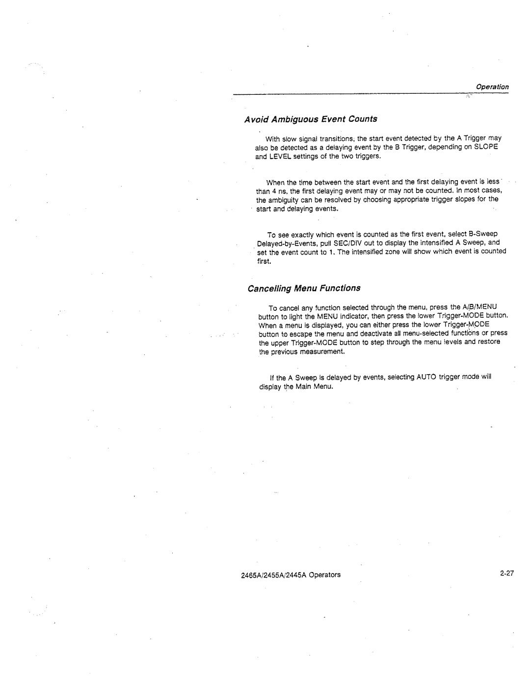 Tektronix 2465A, 2455A, 2445A manual 