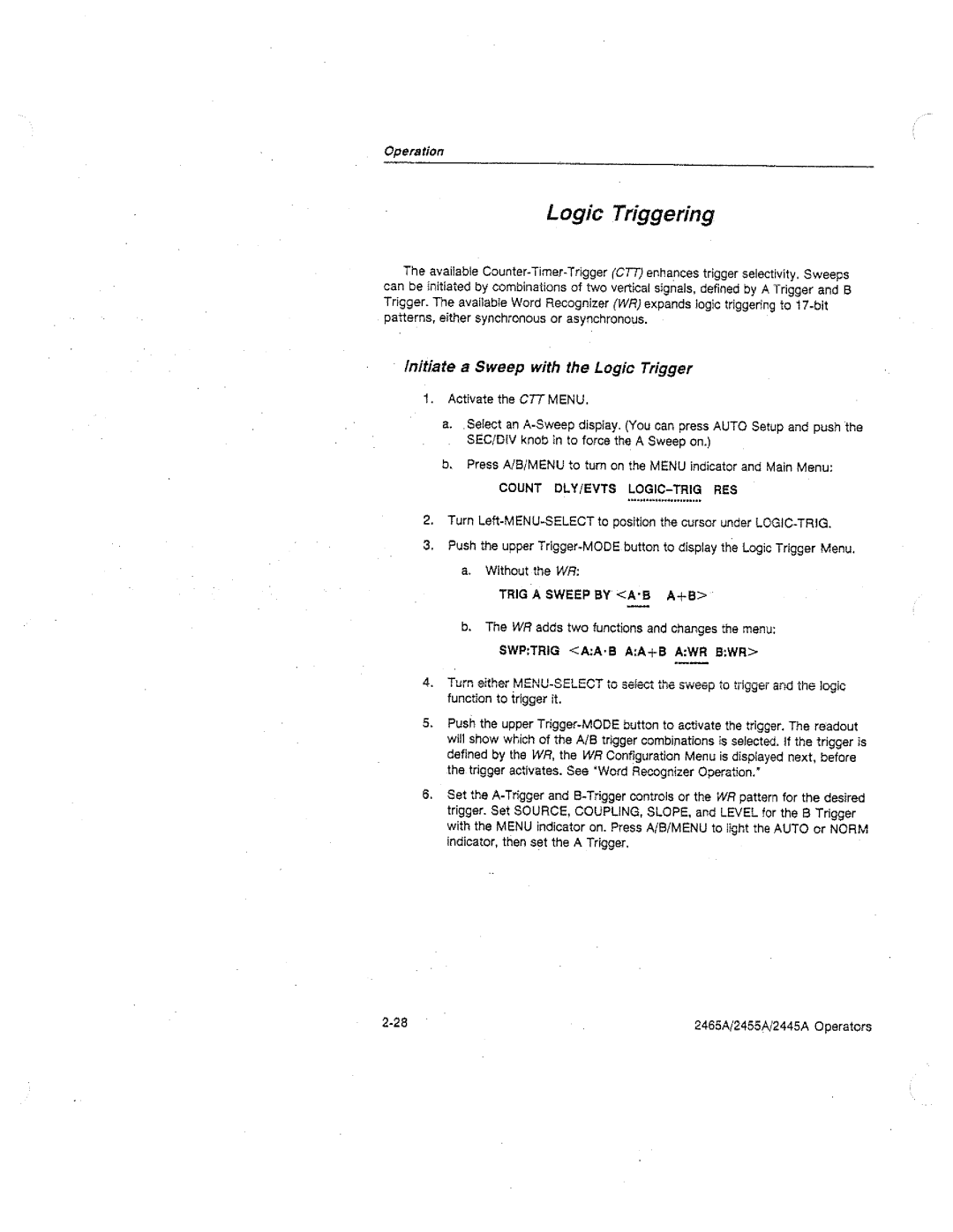 Tektronix 2455A, 2445A, 2465A manual 