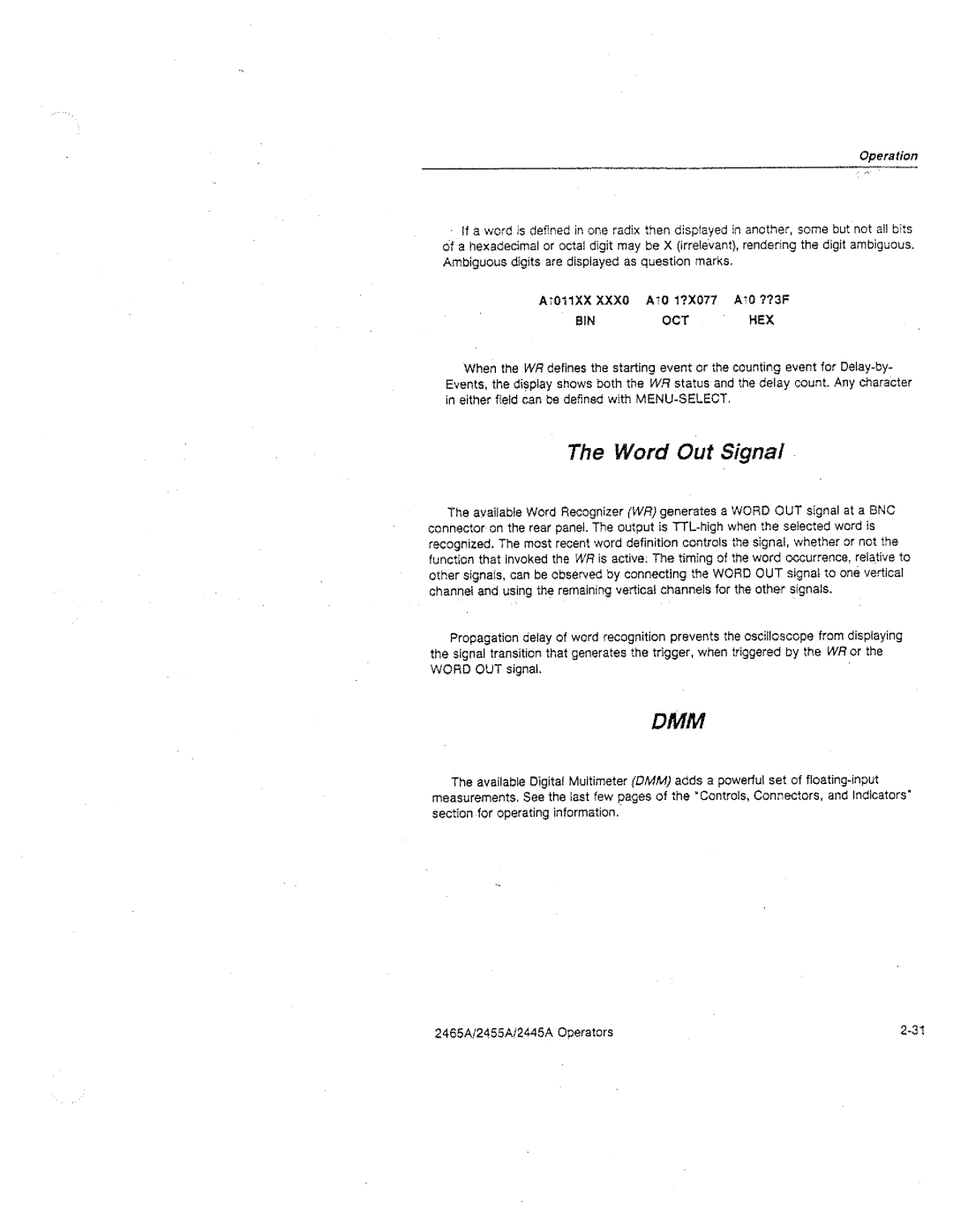 Tektronix 2455A, 2445A, 2465A manual 