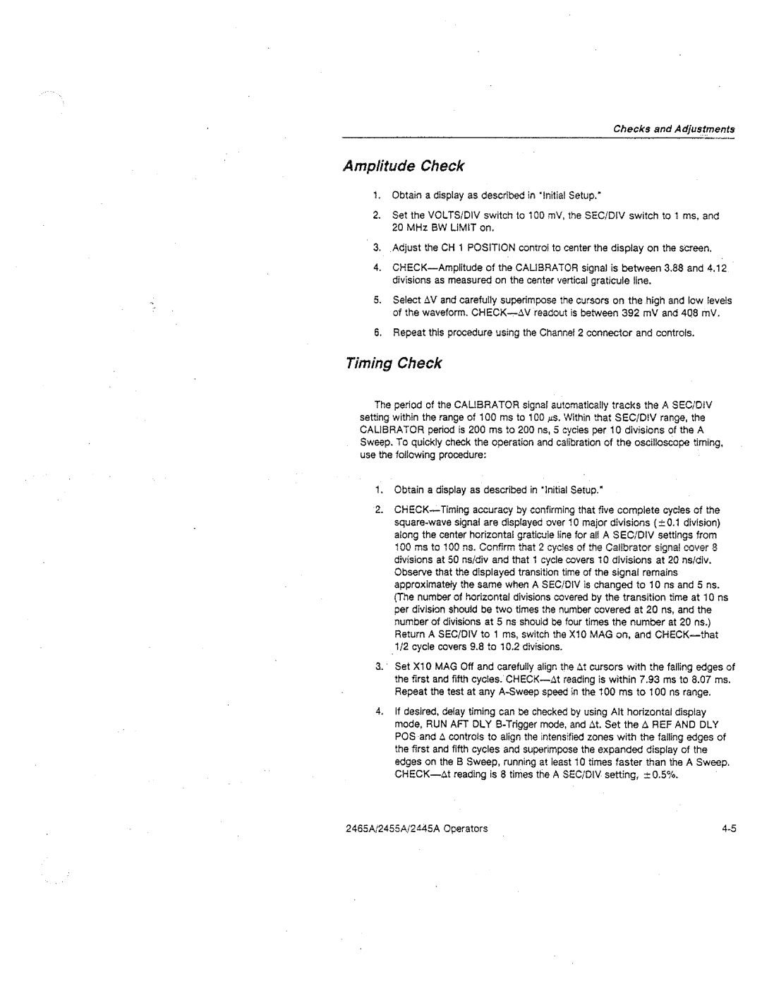 Tektronix 2445A, 2455A, 2465A manual 