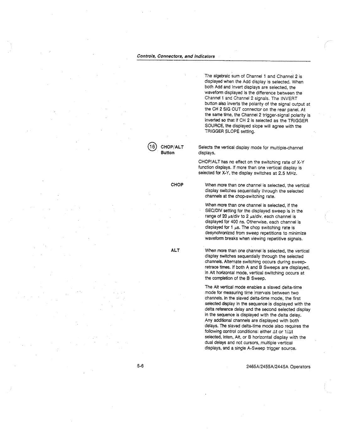 Tektronix 2445A, 2455A, 2465A manual 