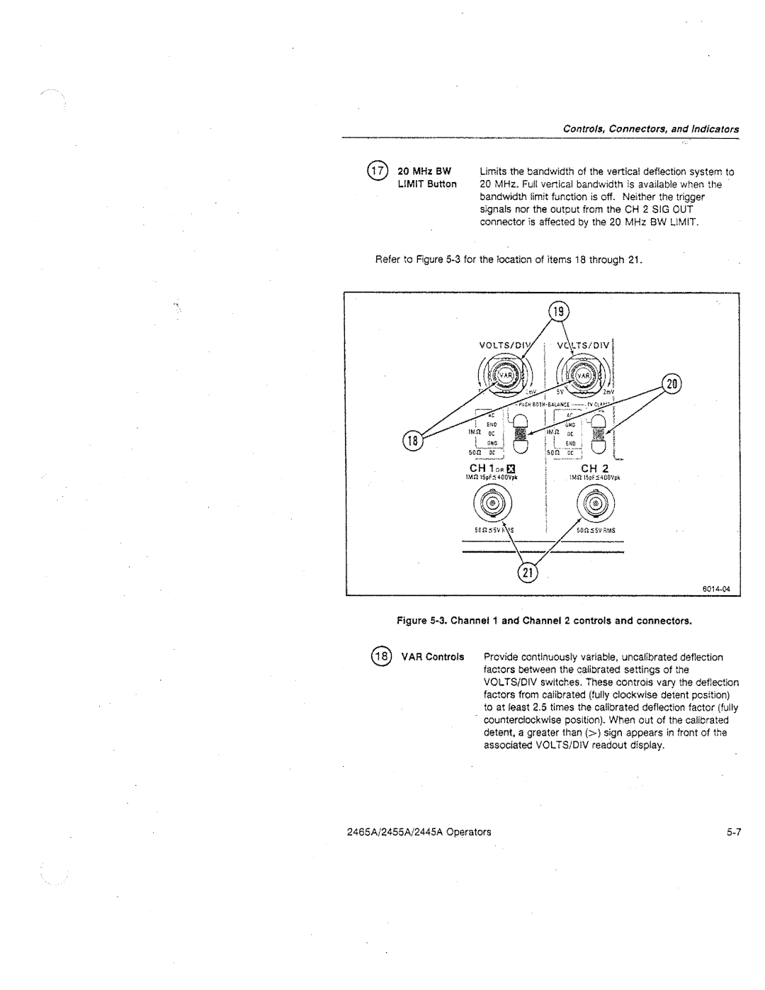 Tektronix 2465A, 2455A, 2445A manual 