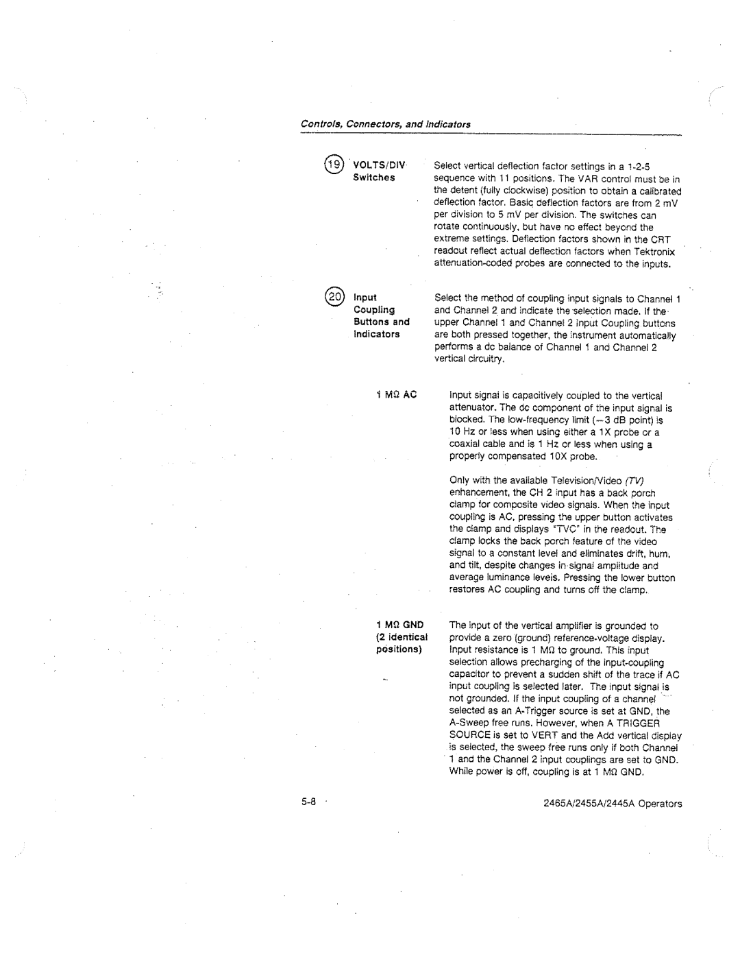 Tektronix 2455A, 2445A, 2465A manual 