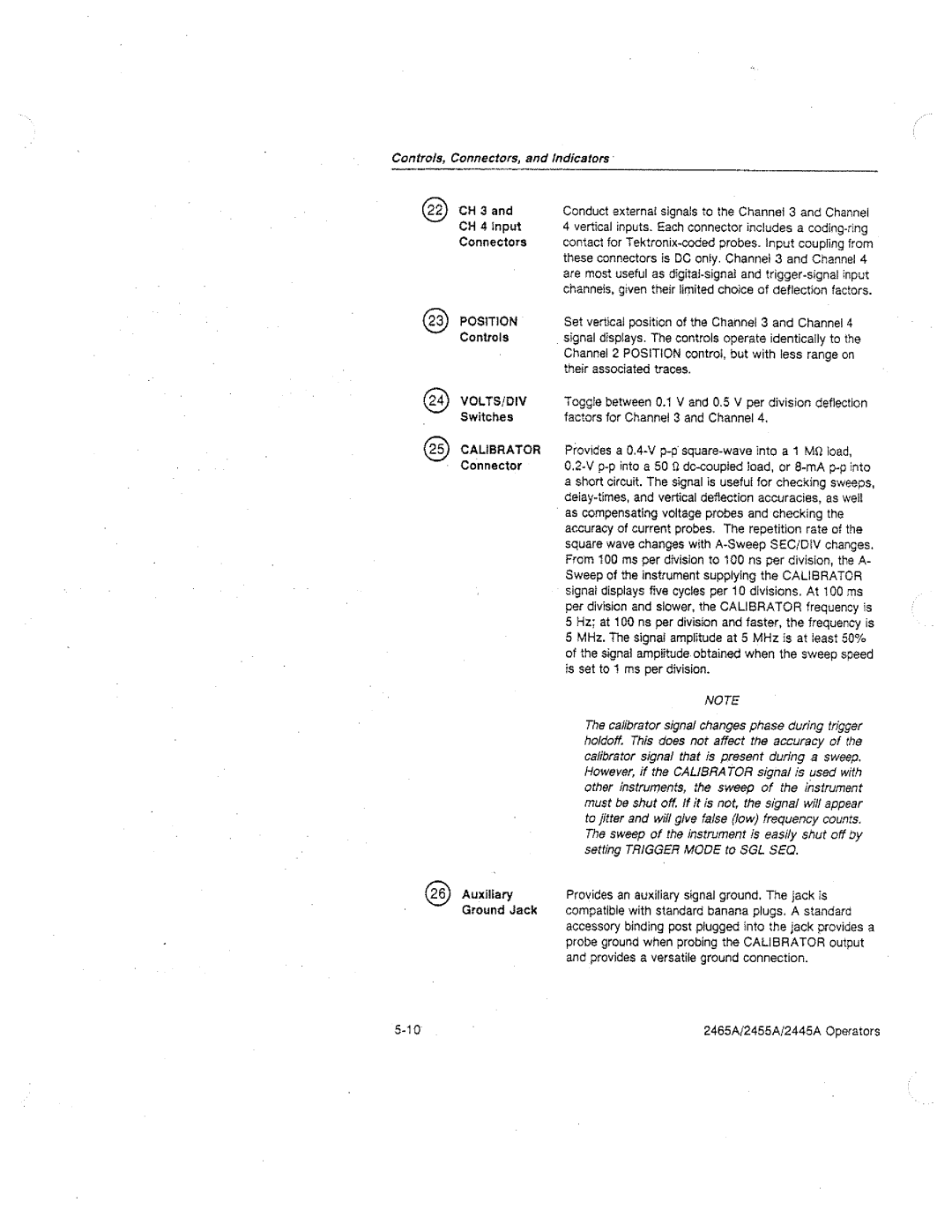 Tektronix 2465A, 2455A, 2445A manual 