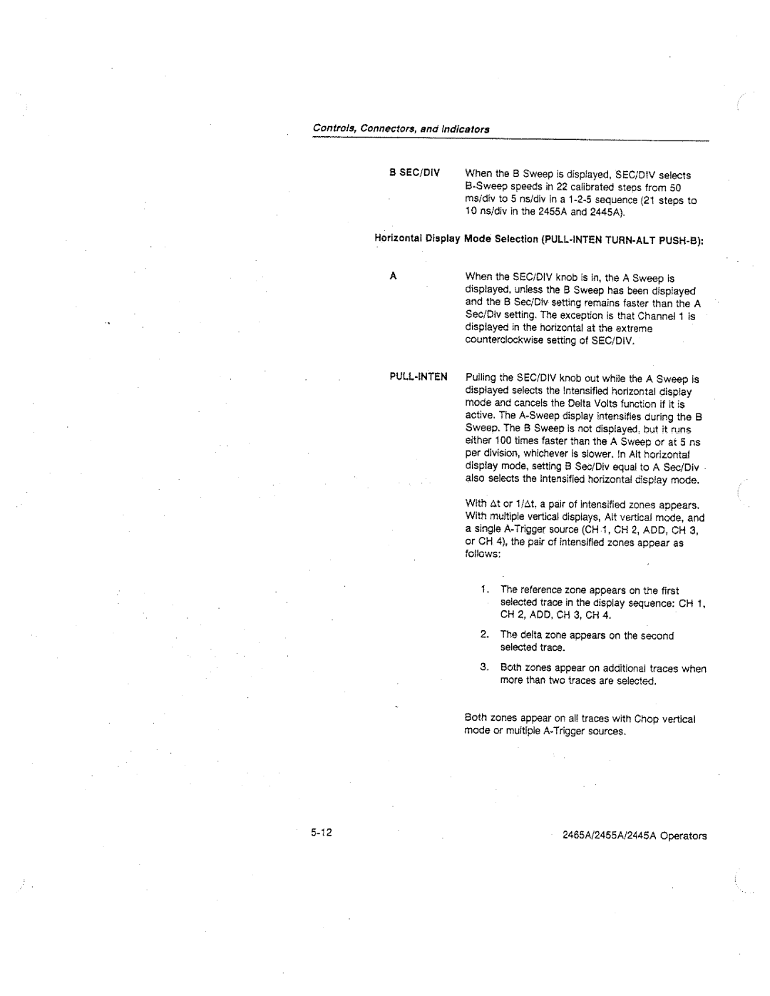 Tektronix 2445A, 2455A, 2465A manual 