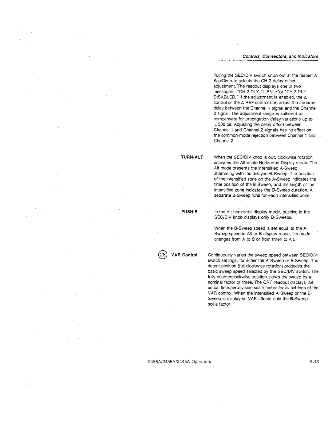 Tektronix 2465A, 2455A, 2445A manual 