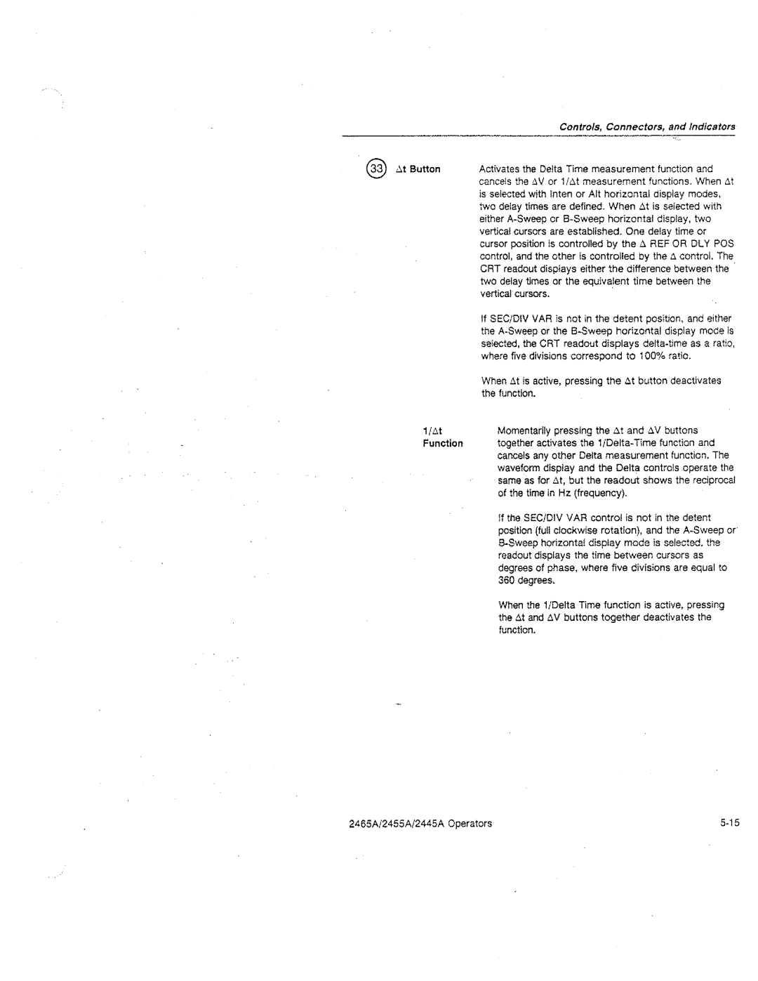 Tektronix 2445A, 2455A, 2465A manual 