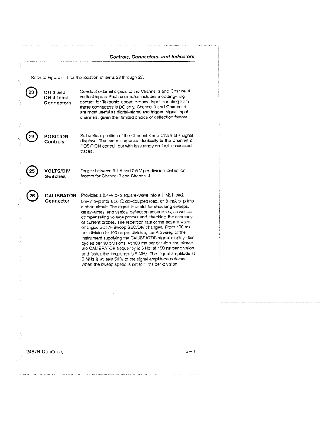 Tektronix 2467B manual 