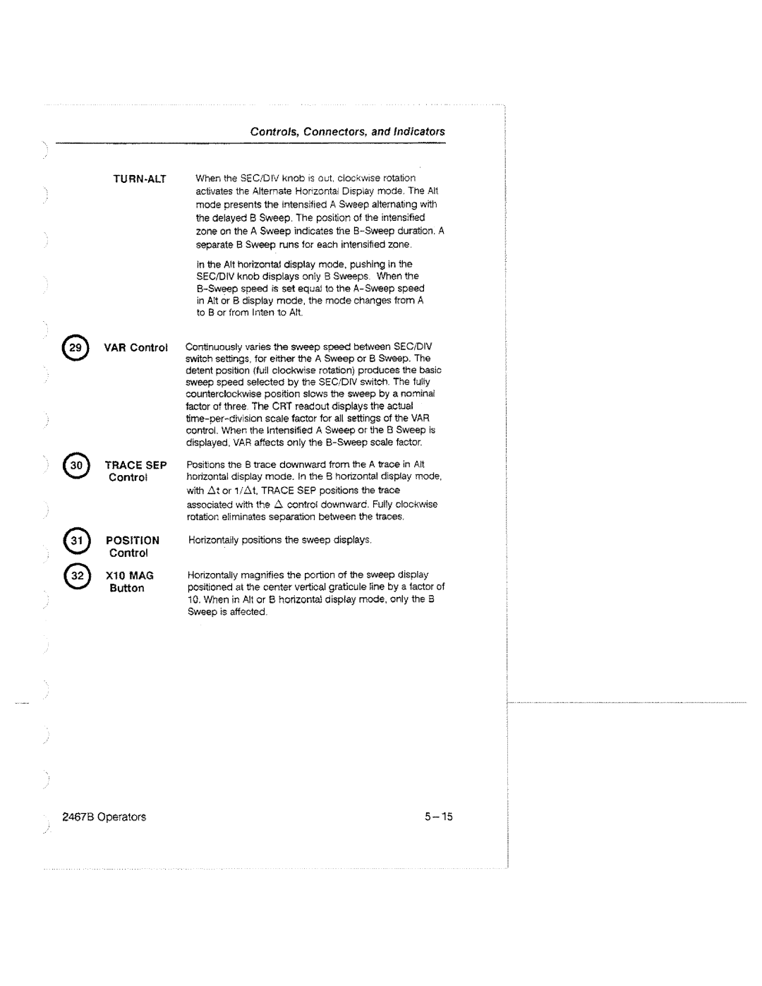 Tektronix 2467B manual 
