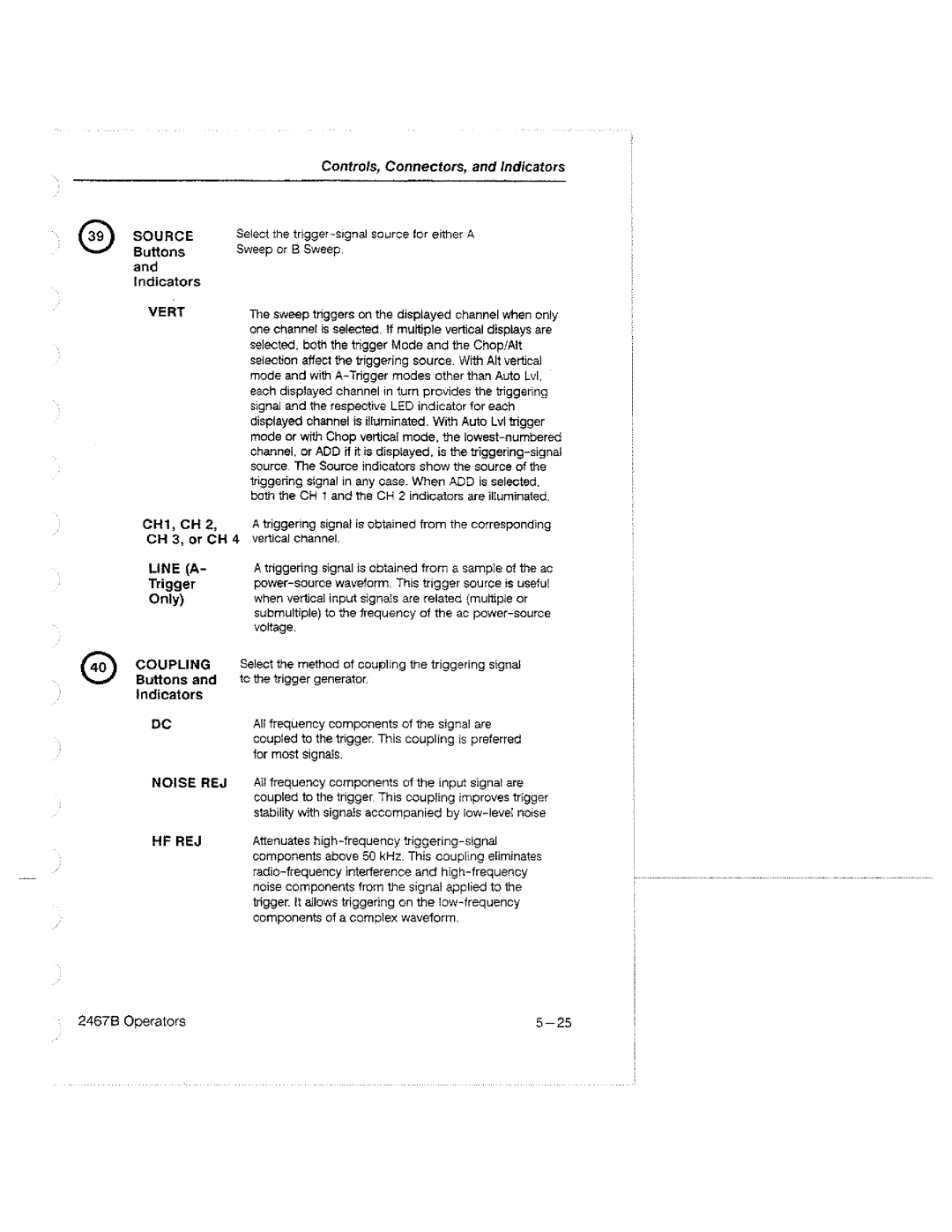 Tektronix 2467B manual 