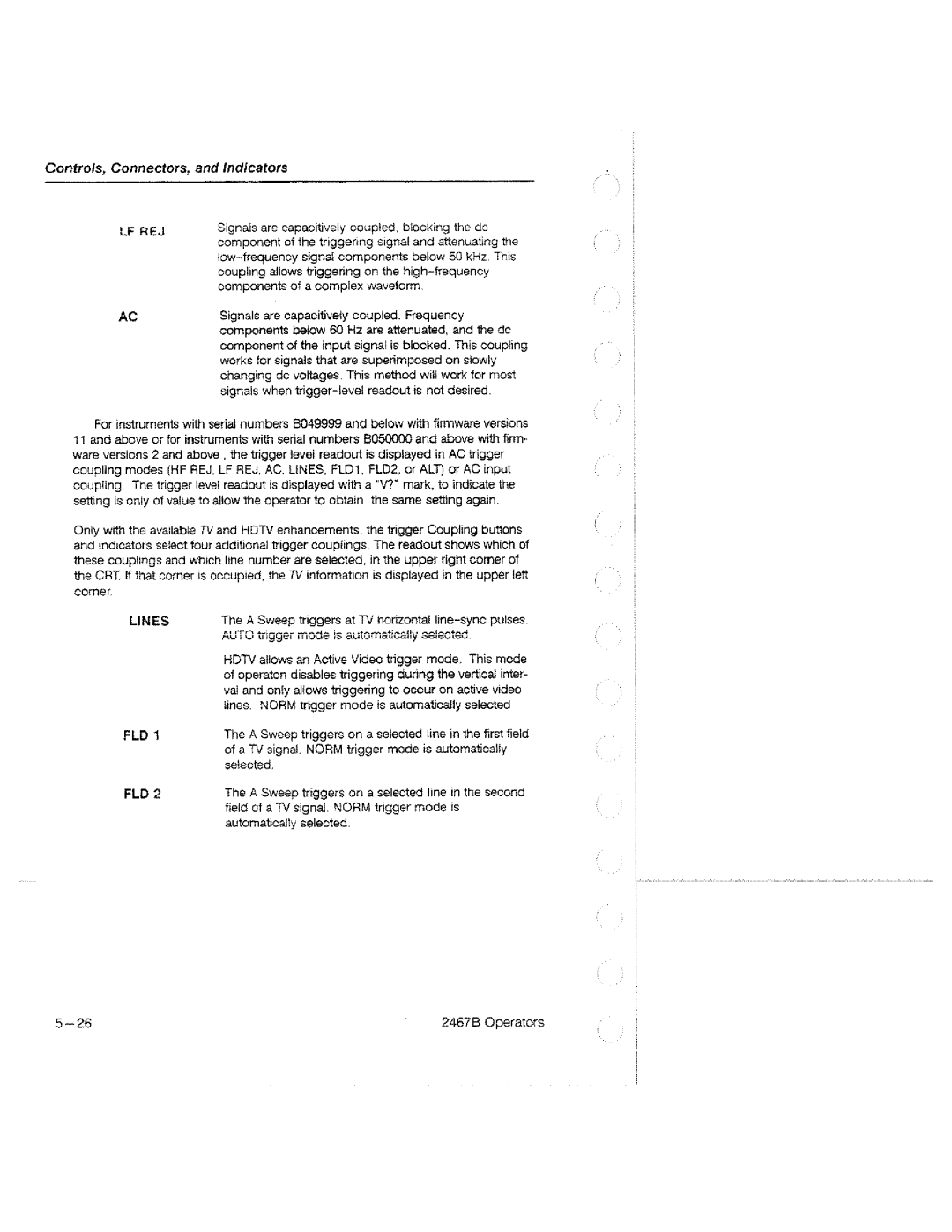 Tektronix 2467B manual 