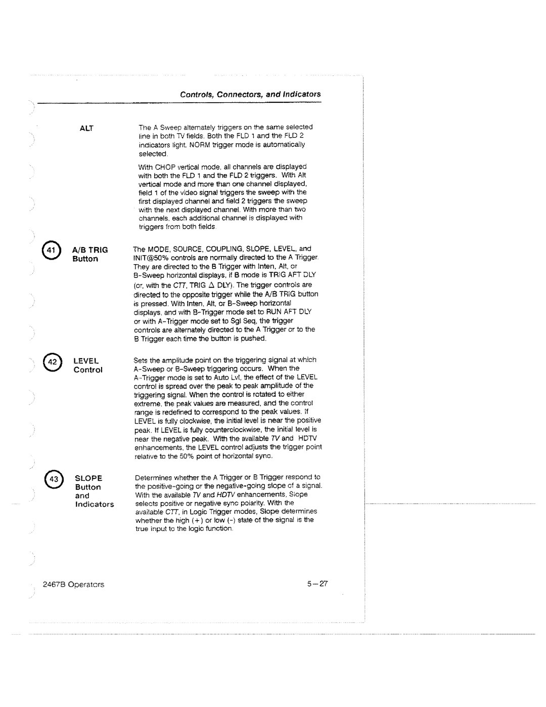 Tektronix 2467B manual 