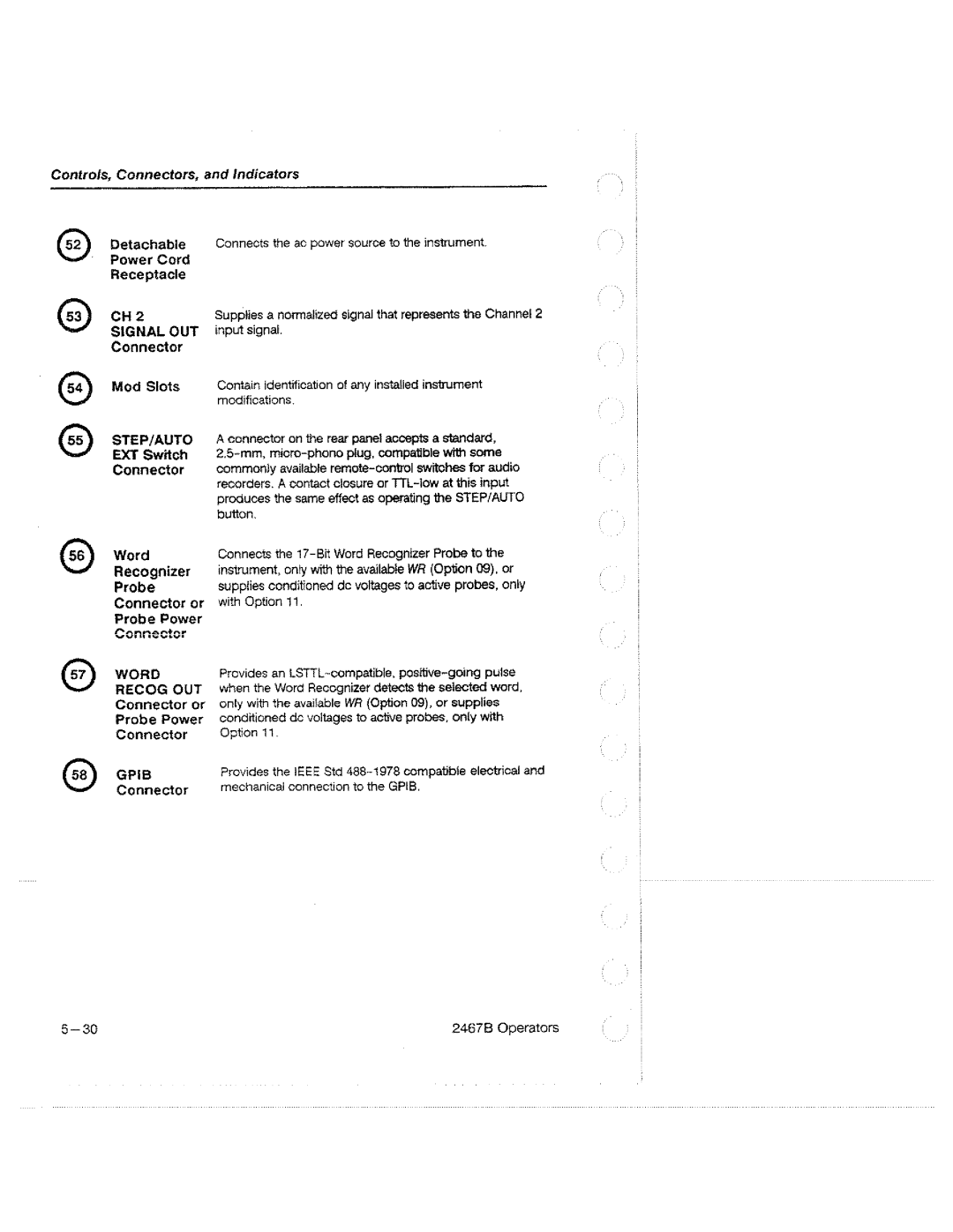Tektronix 2467B manual 