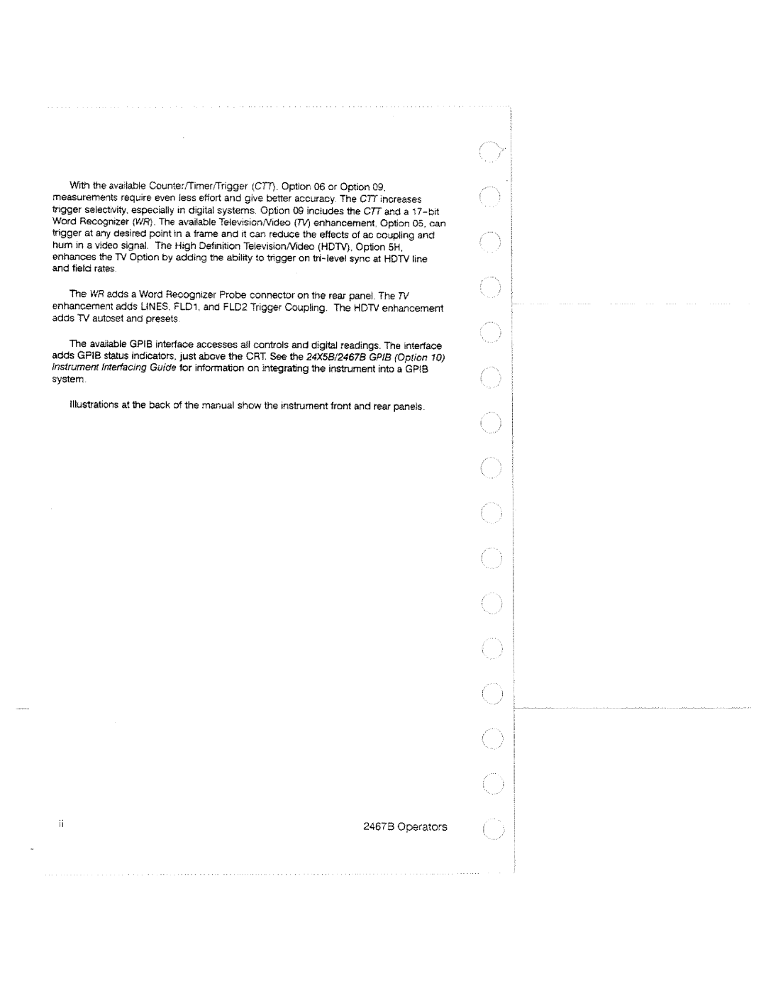 Tektronix 2467B manual 