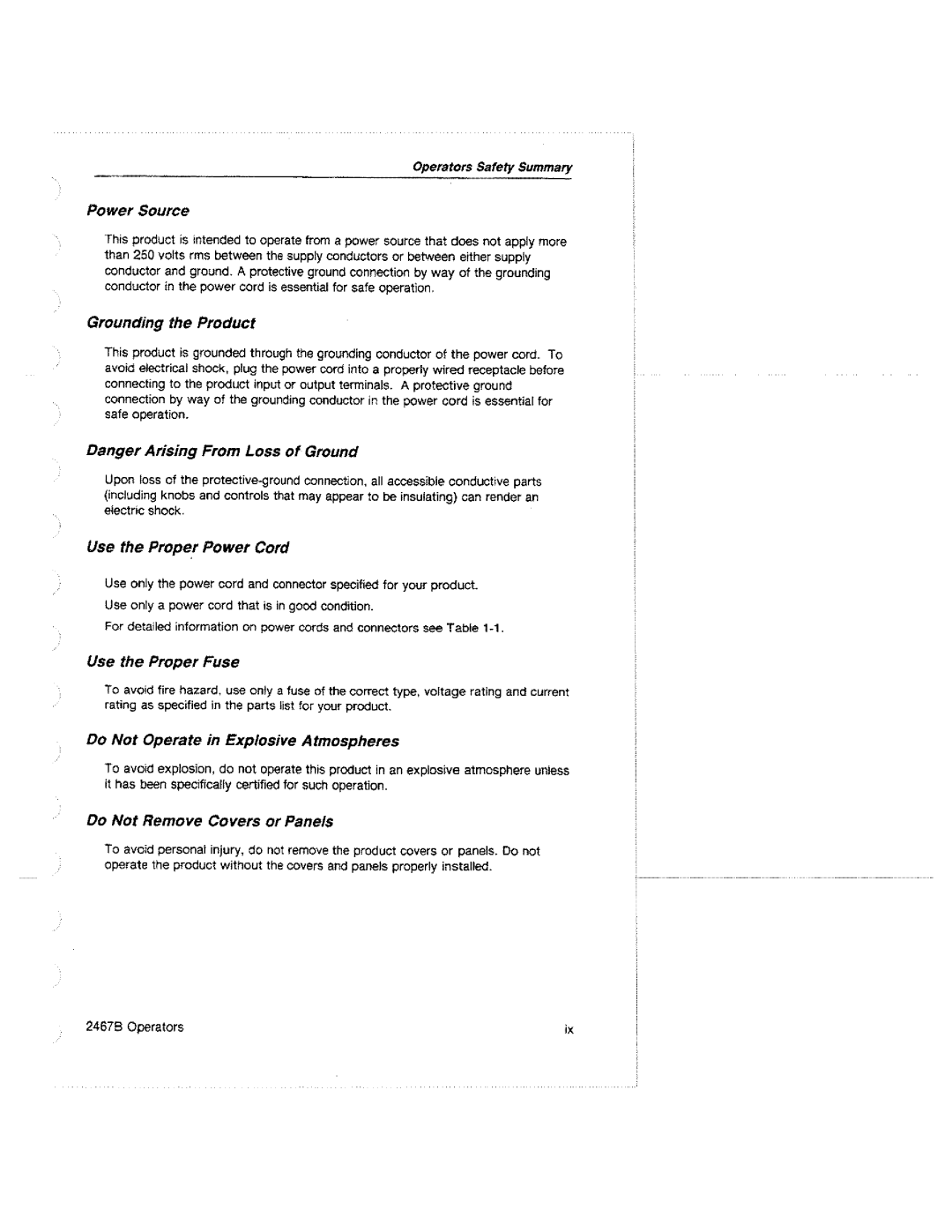 Tektronix 2467B manual 