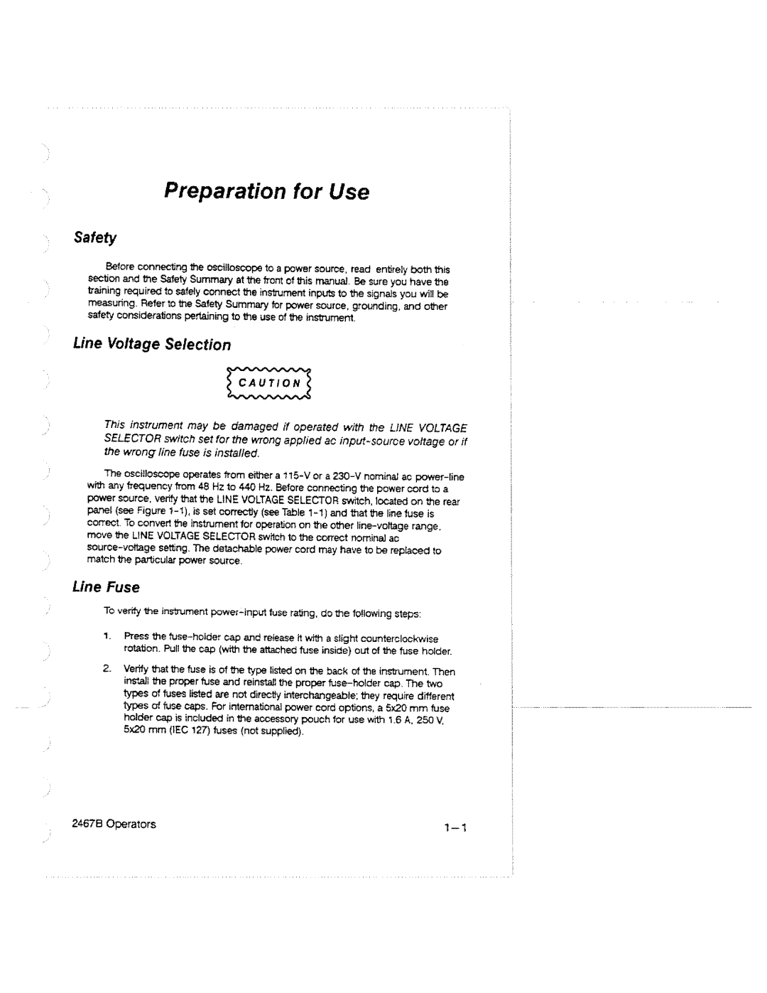 Tektronix 2467B manual 
