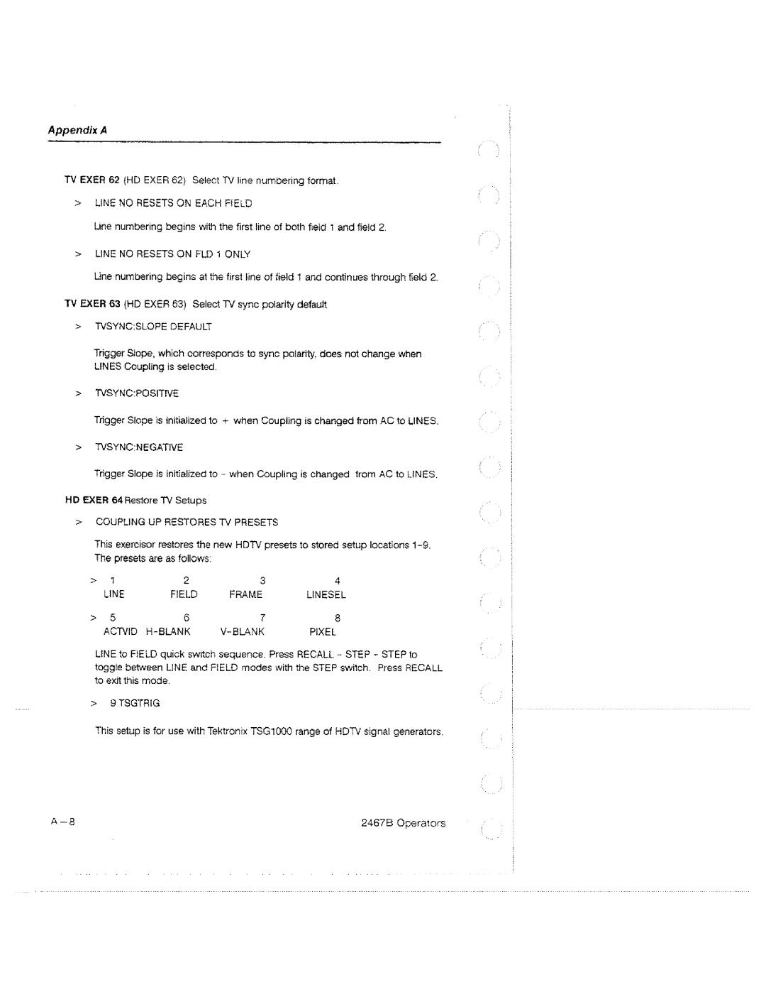 Tektronix 2467B manual 