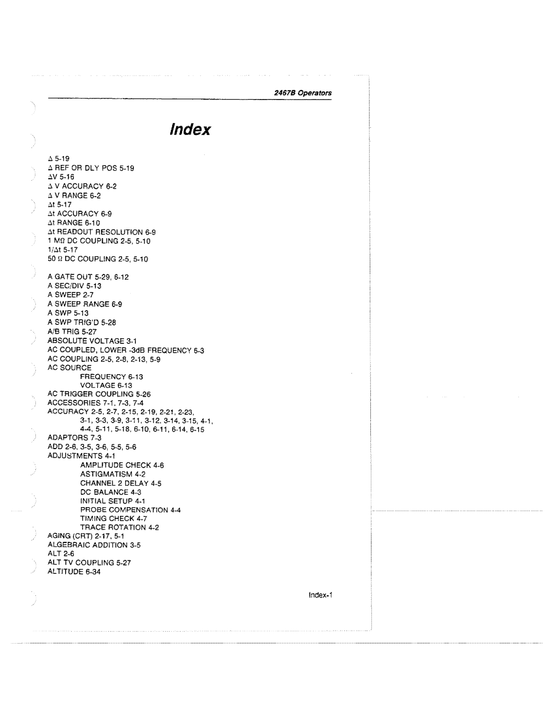 Tektronix 2467B manual 