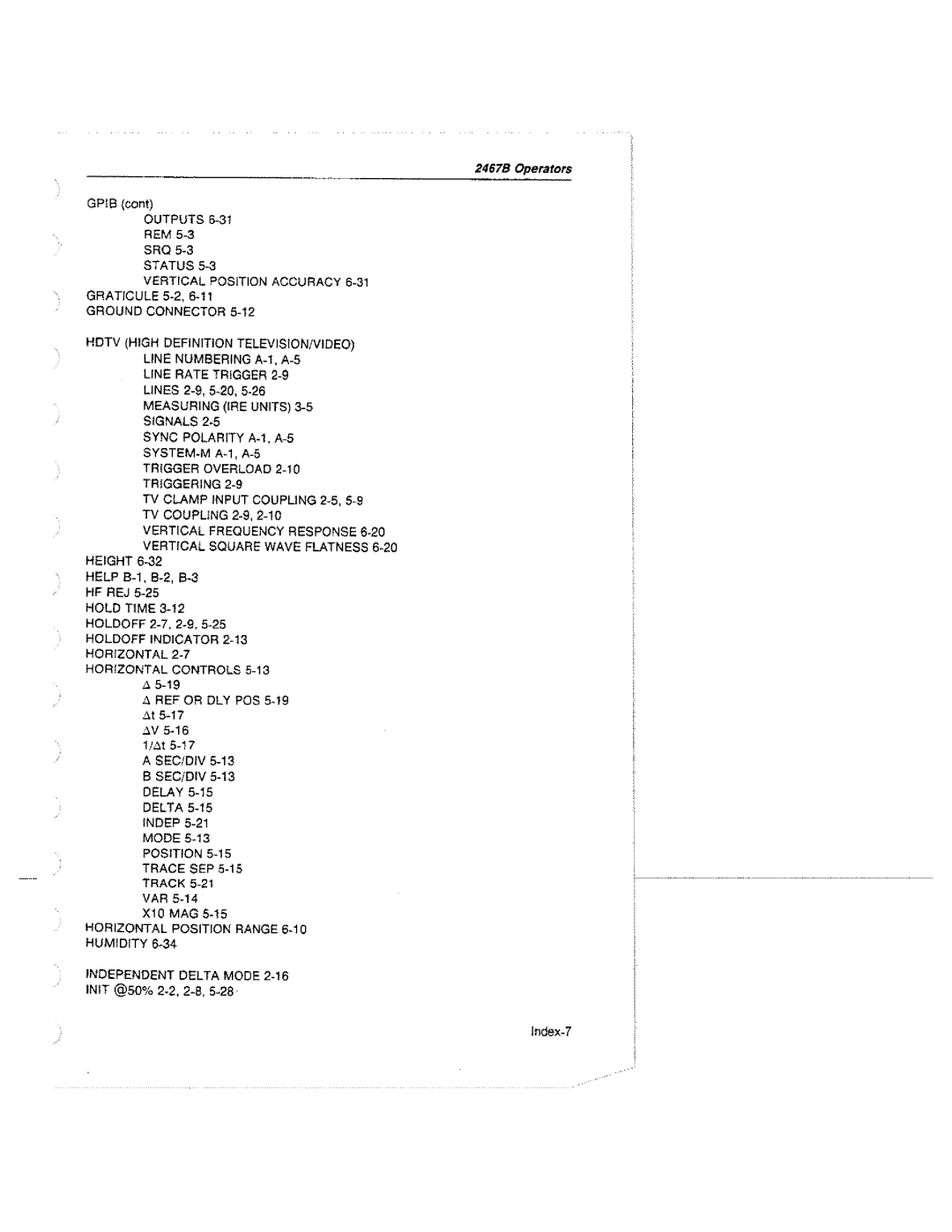 Tektronix 2467B manual 