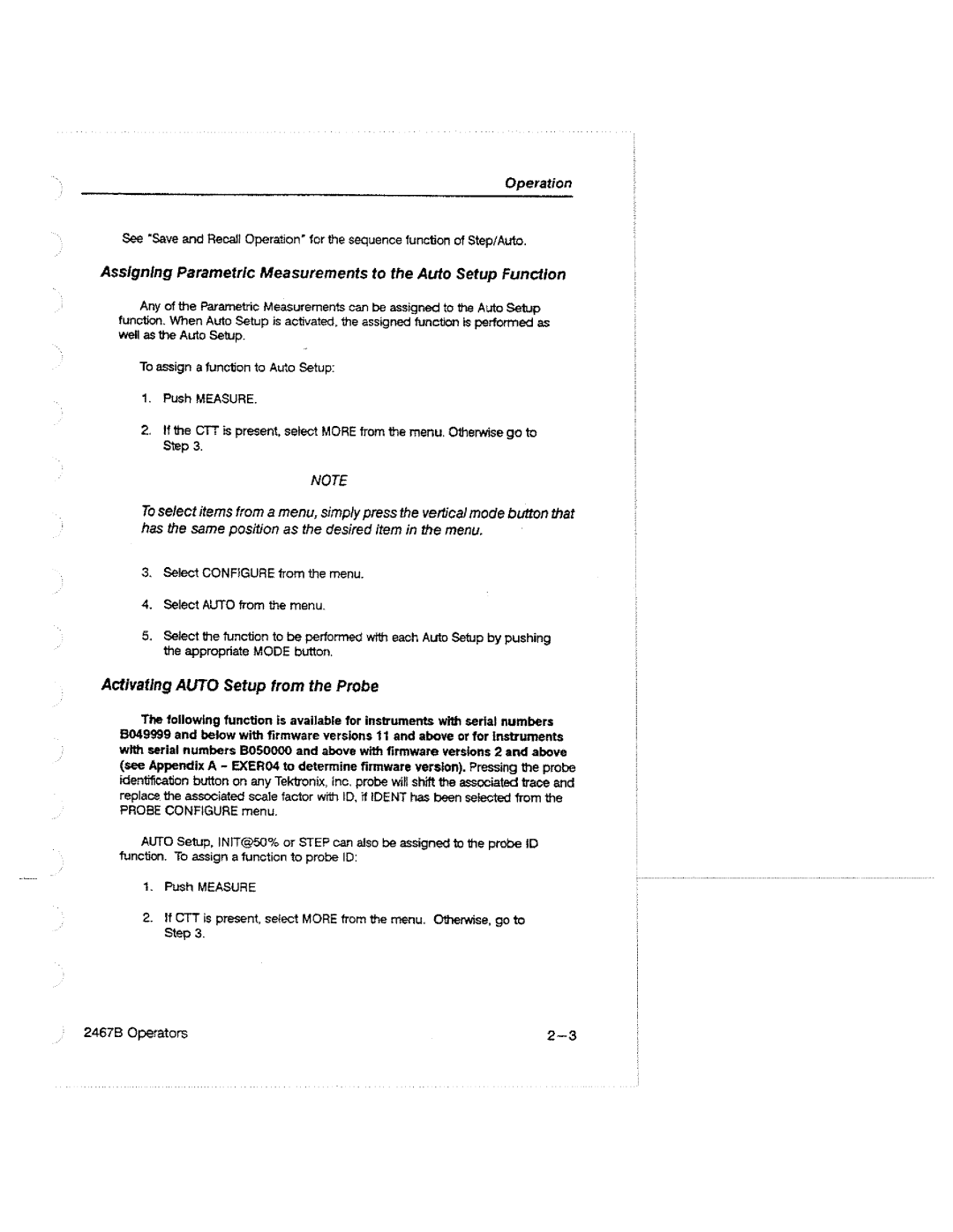 Tektronix 2467B manual 